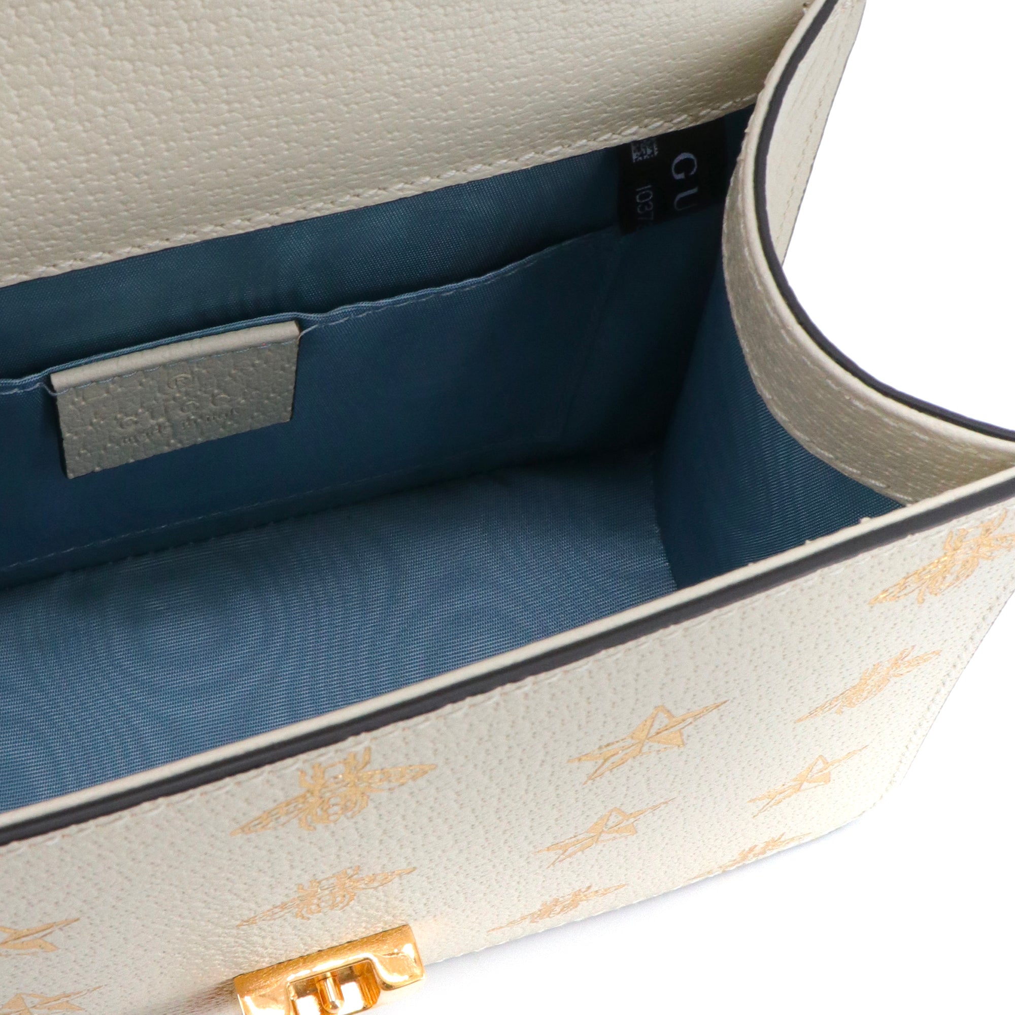 GUCCI - Sac à bandoulière Sylvie édition limitée Gucci en cuir grainé écru à motif