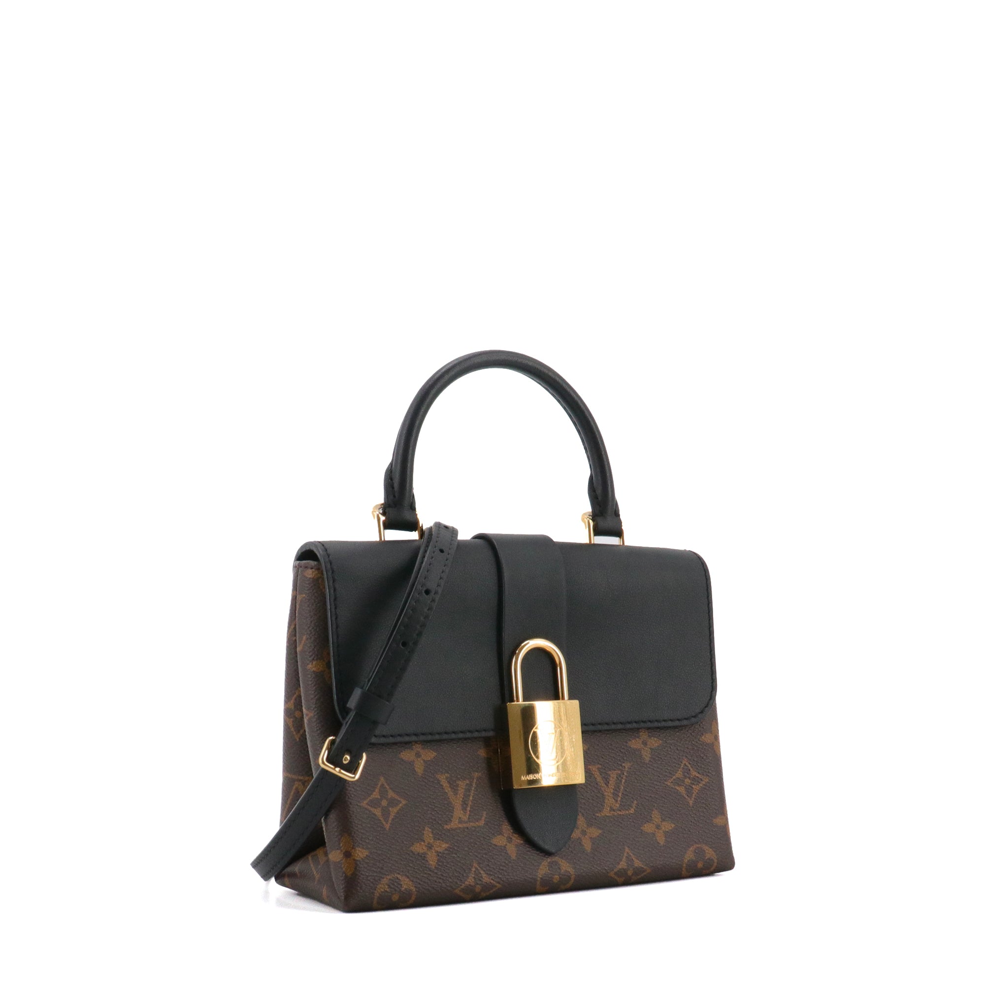 LOUIS VUITTON - Louis Vuitton Locky BB shoulder bag in monogrammed canvas and black leather