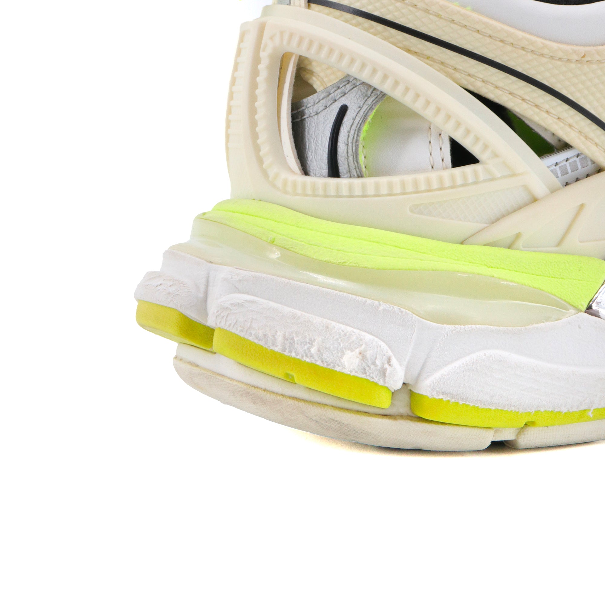 BALENCIAGA - Sneakers Track Balenciaga en cuir et toile blanche et verte (T38)