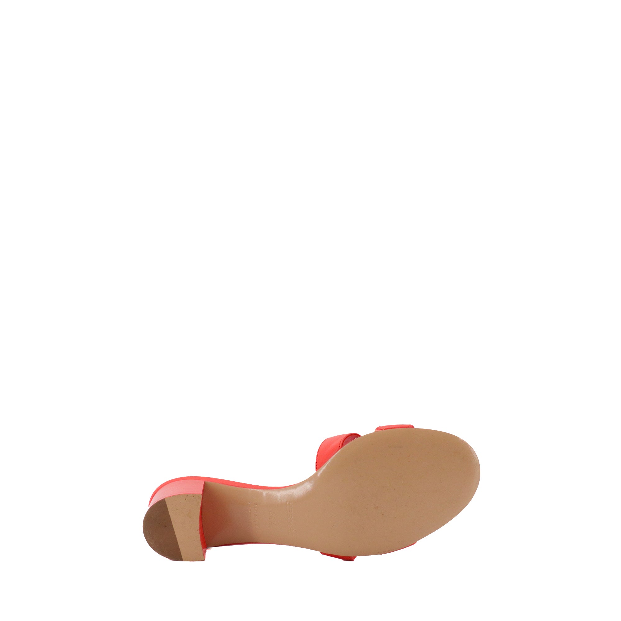 HERMÈS - Hermès Oasis heeled sandals in smooth red leather (size 36.5)