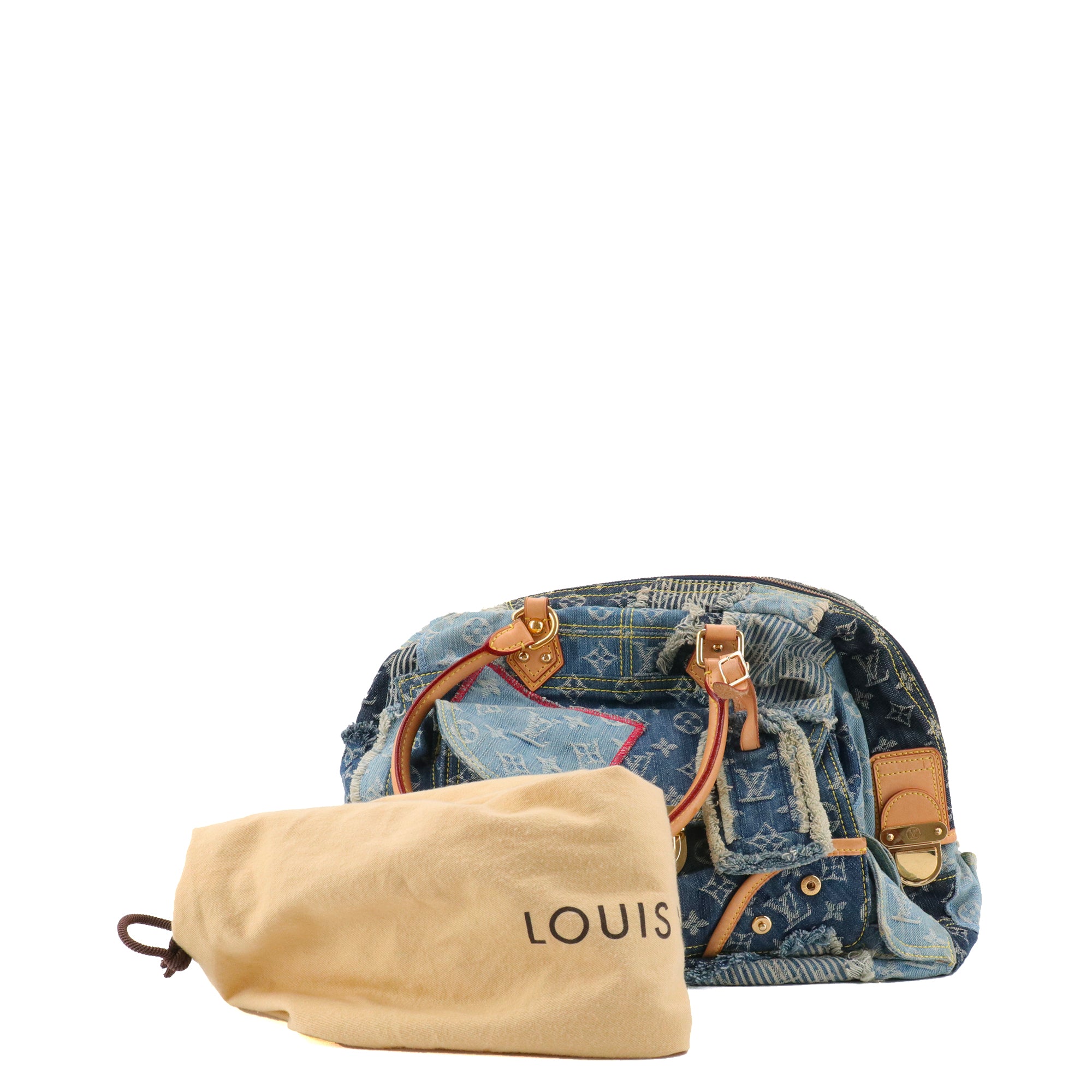 LOUIS VUITTON - Louis Vuitton Bowly handbag in denim patchwork