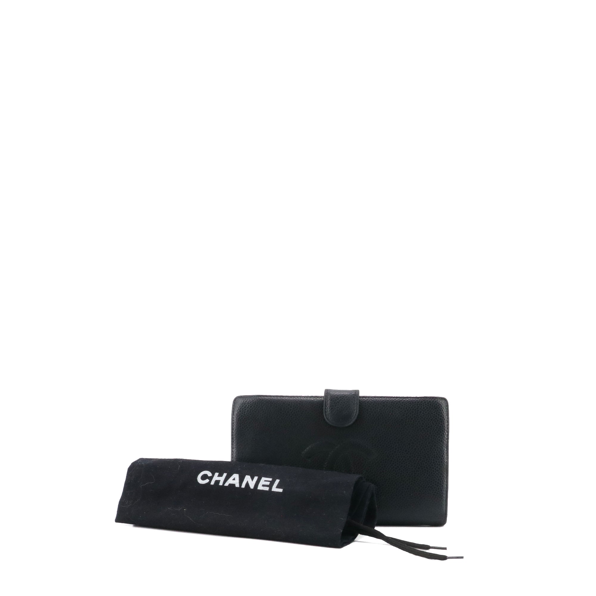 CHANEL - Chanel wallet in vintage black caviar leather