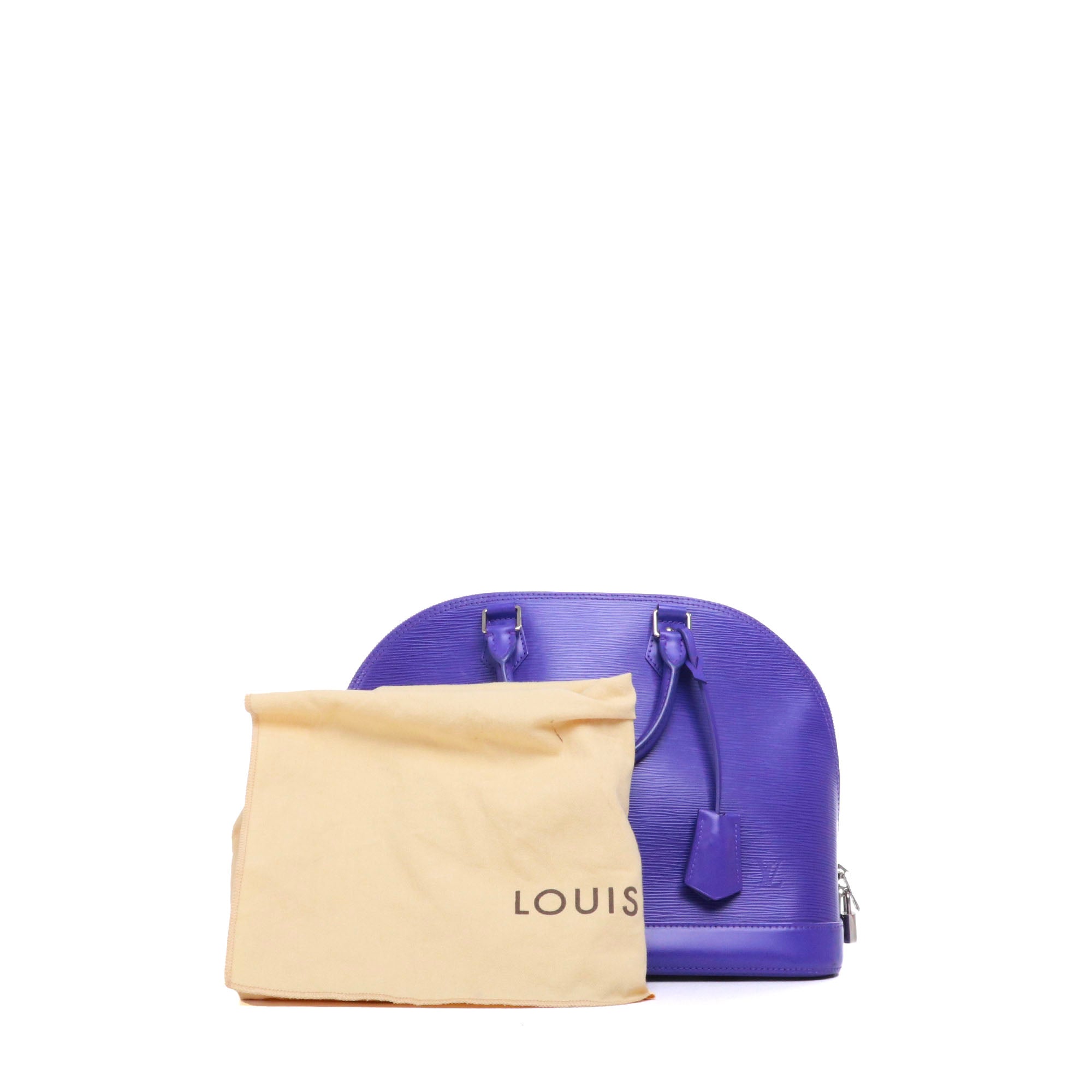 LOUIS VUITTON - Sac à main Alma Louis Vuitton en cuir épi violet édition limitée