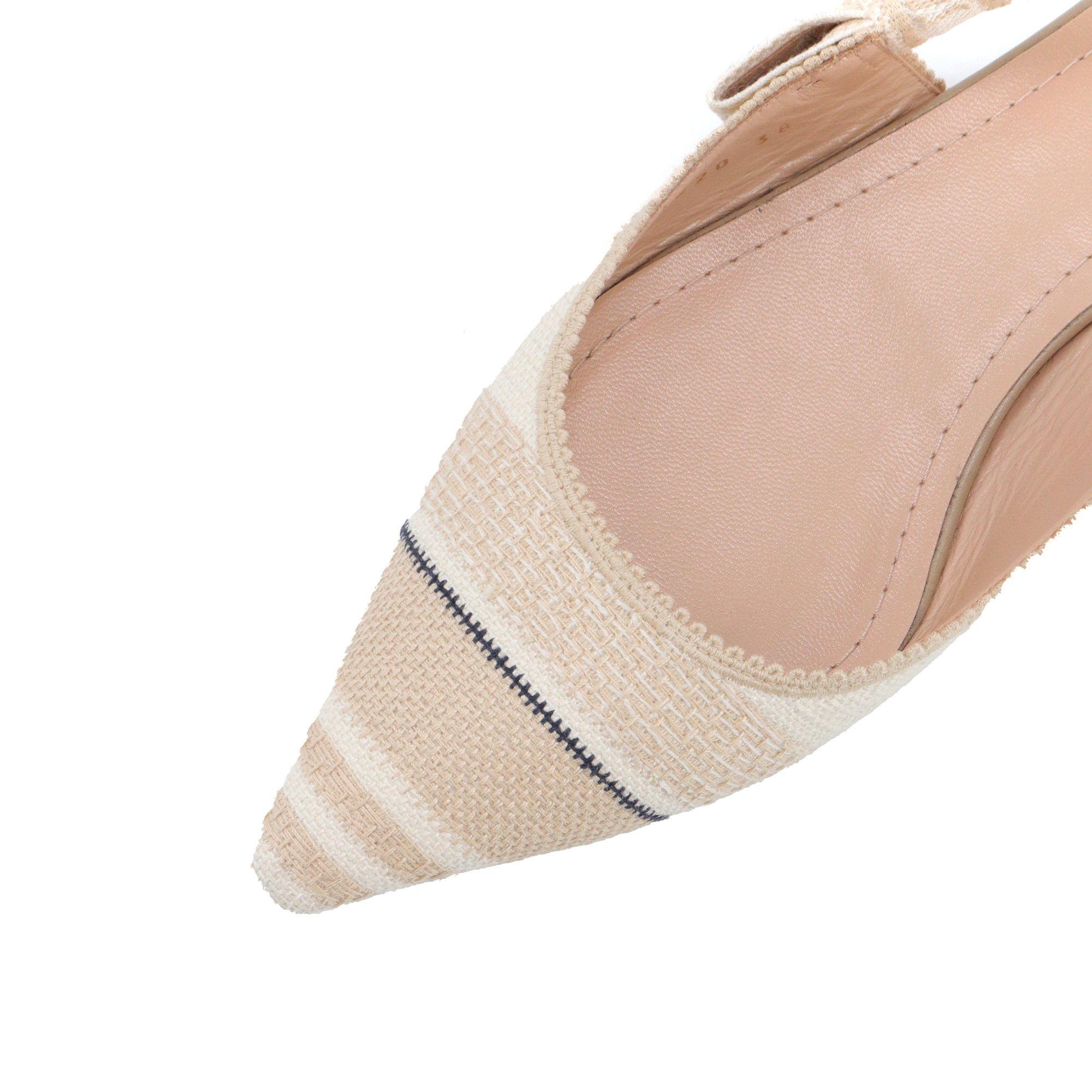 DIOR - J'adior Dior Slingback sandals in beige canvas (T38)