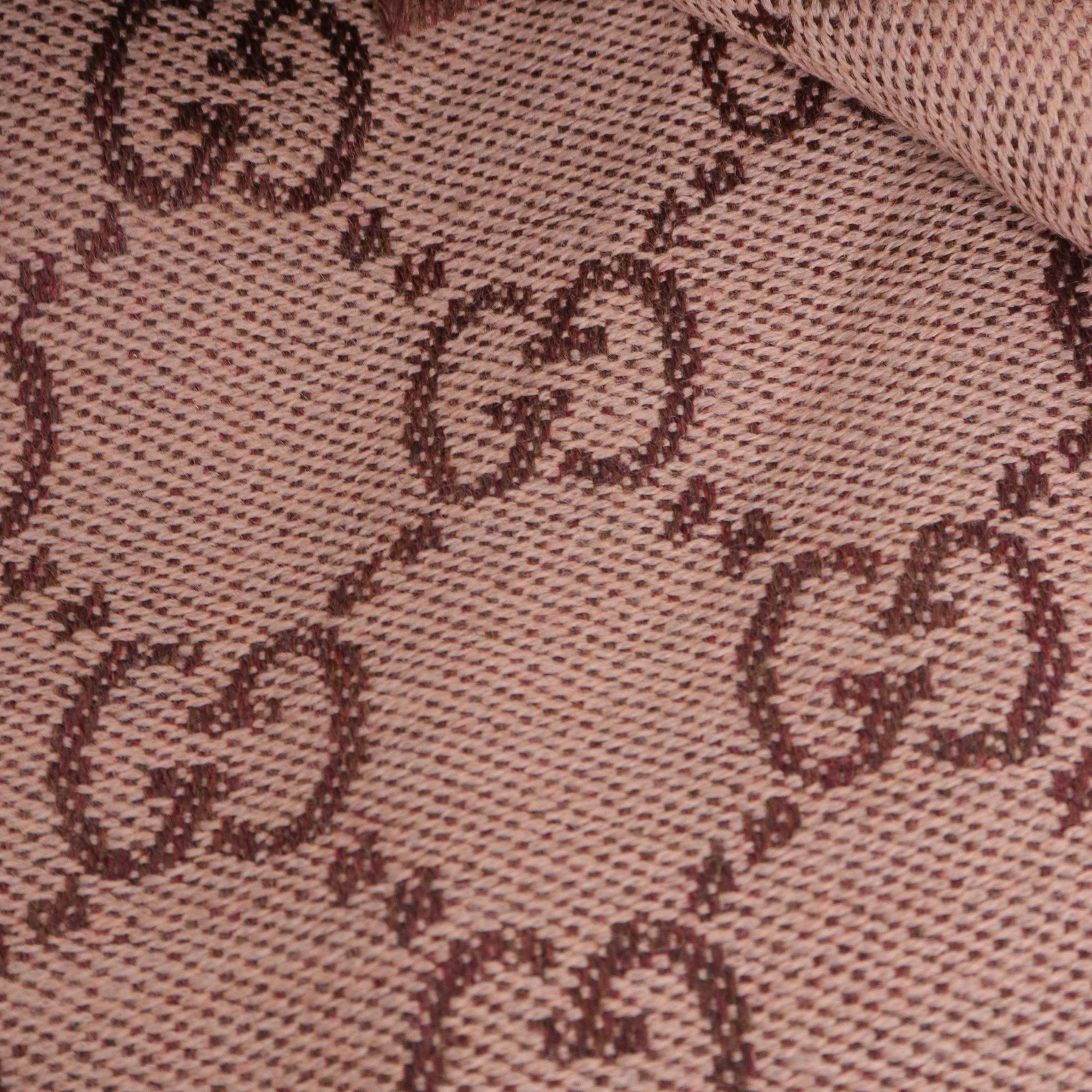 GUCCI - Echarpe Gucci en maille avec jacquard GG marron