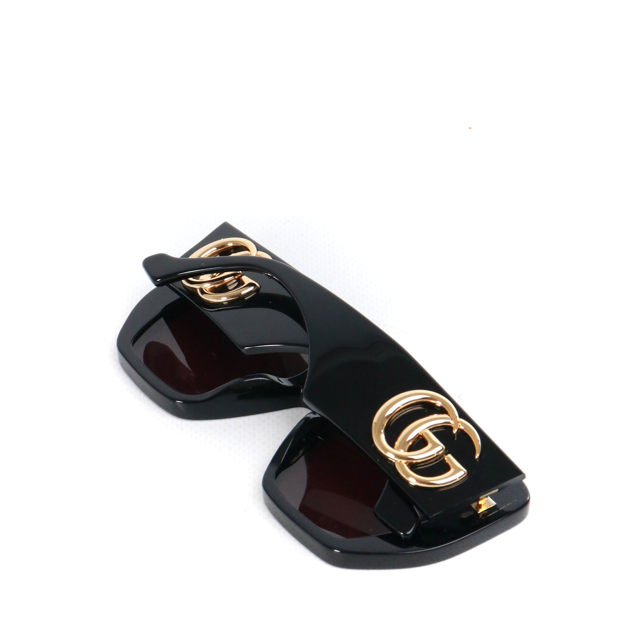 GUCCI - Gucci Oversize GG Sunglasses in Black Plastic