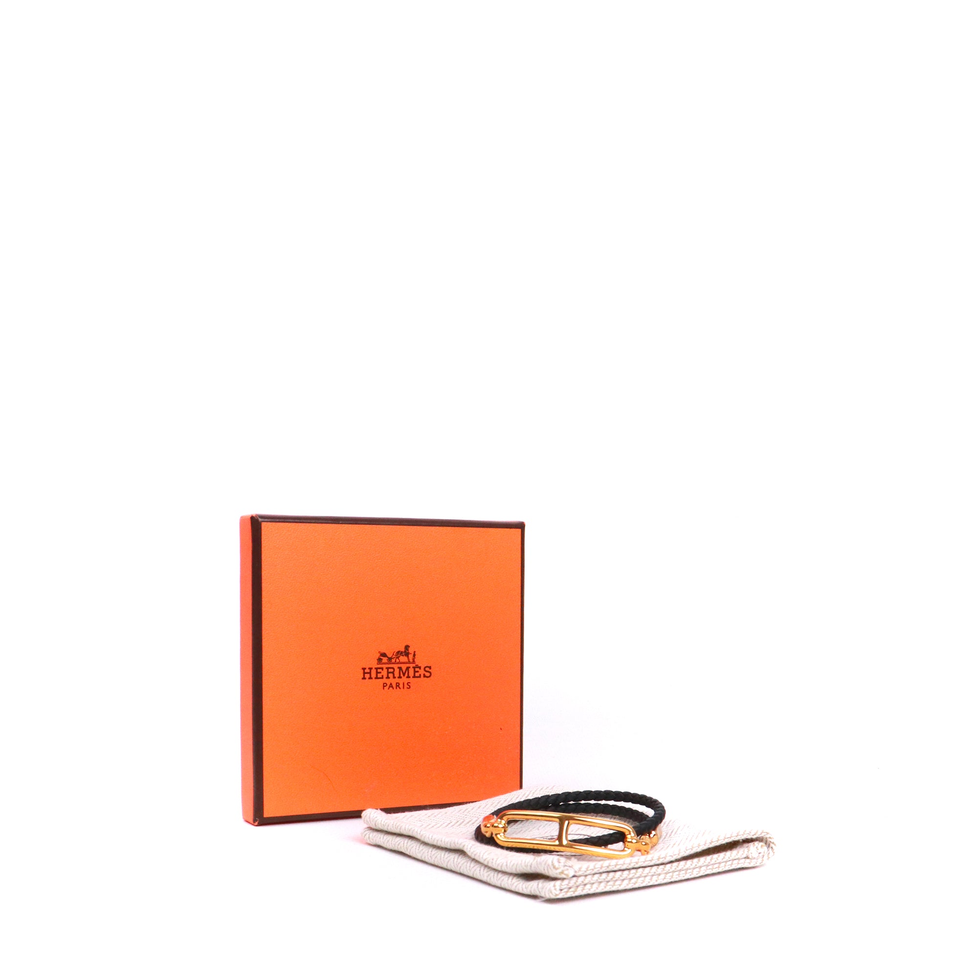 HERMÈS - Hermes Collier de Chien Bracelet in Pink Alligator Leather (T2)
