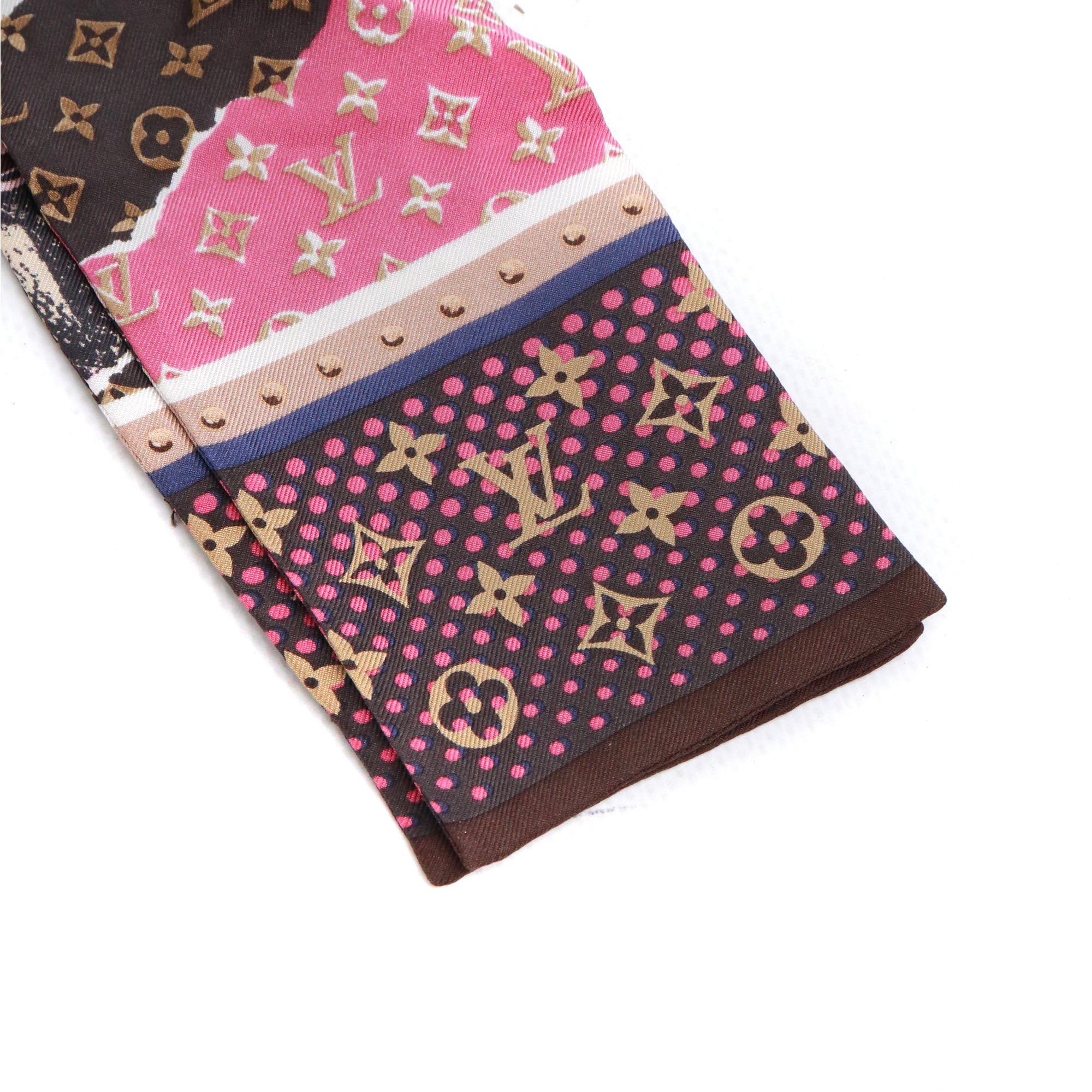 LOUIS VUITTON - Twilly Louis Vuitton silk luggage