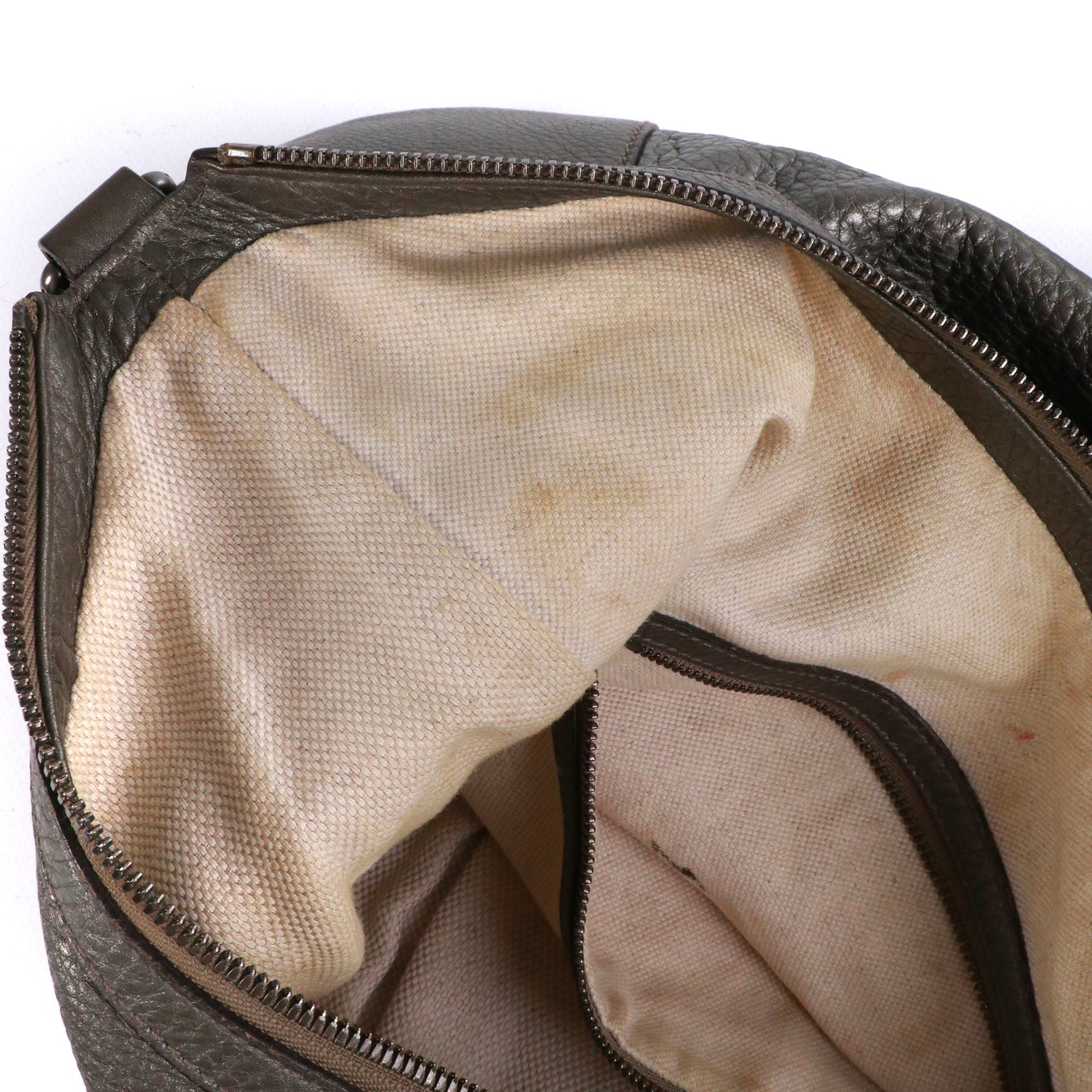GUCCI - Sac cabas Soho Gucci en cuir grainé argenté vintage