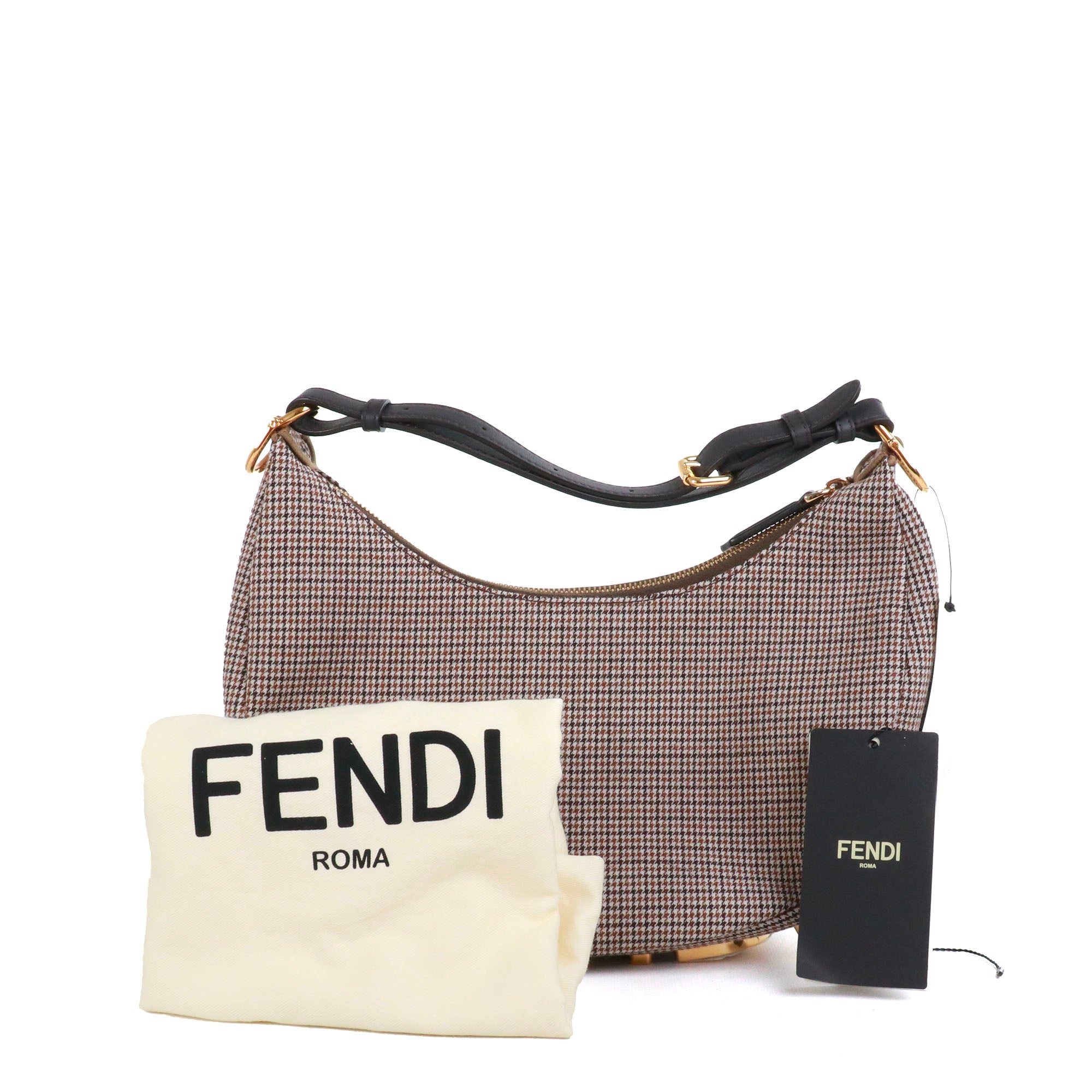 FENDI - Fendigraphy Fendi shoulder bag in brown canvas