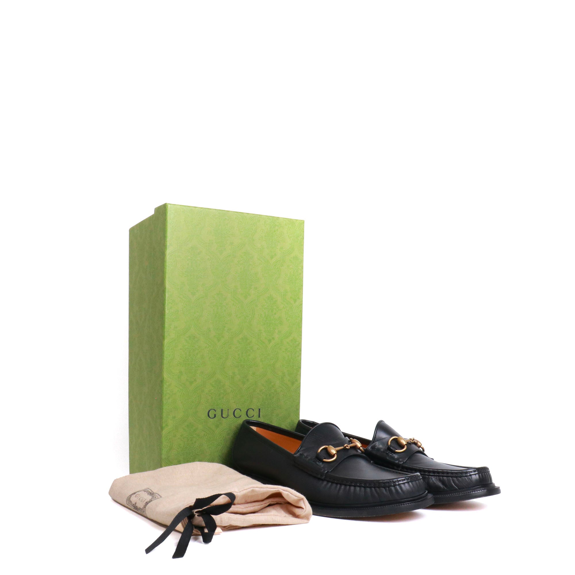 GUCCI - Gucci Mors loafers in black smooth leather (T42)