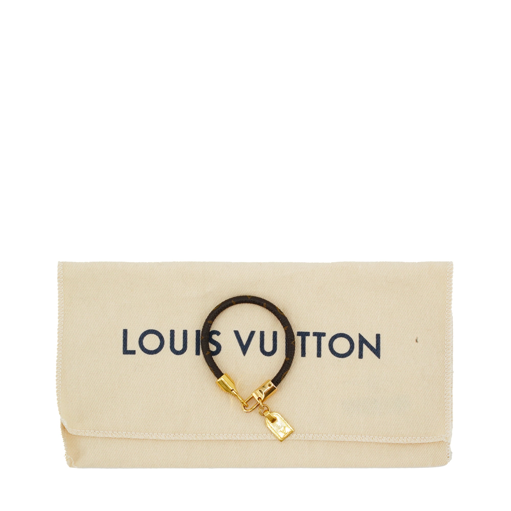 LOUIS VUITTON - Louis Vuitton Crazy In Lock Charm Bracelet in Monogrammed Canvas (T17)