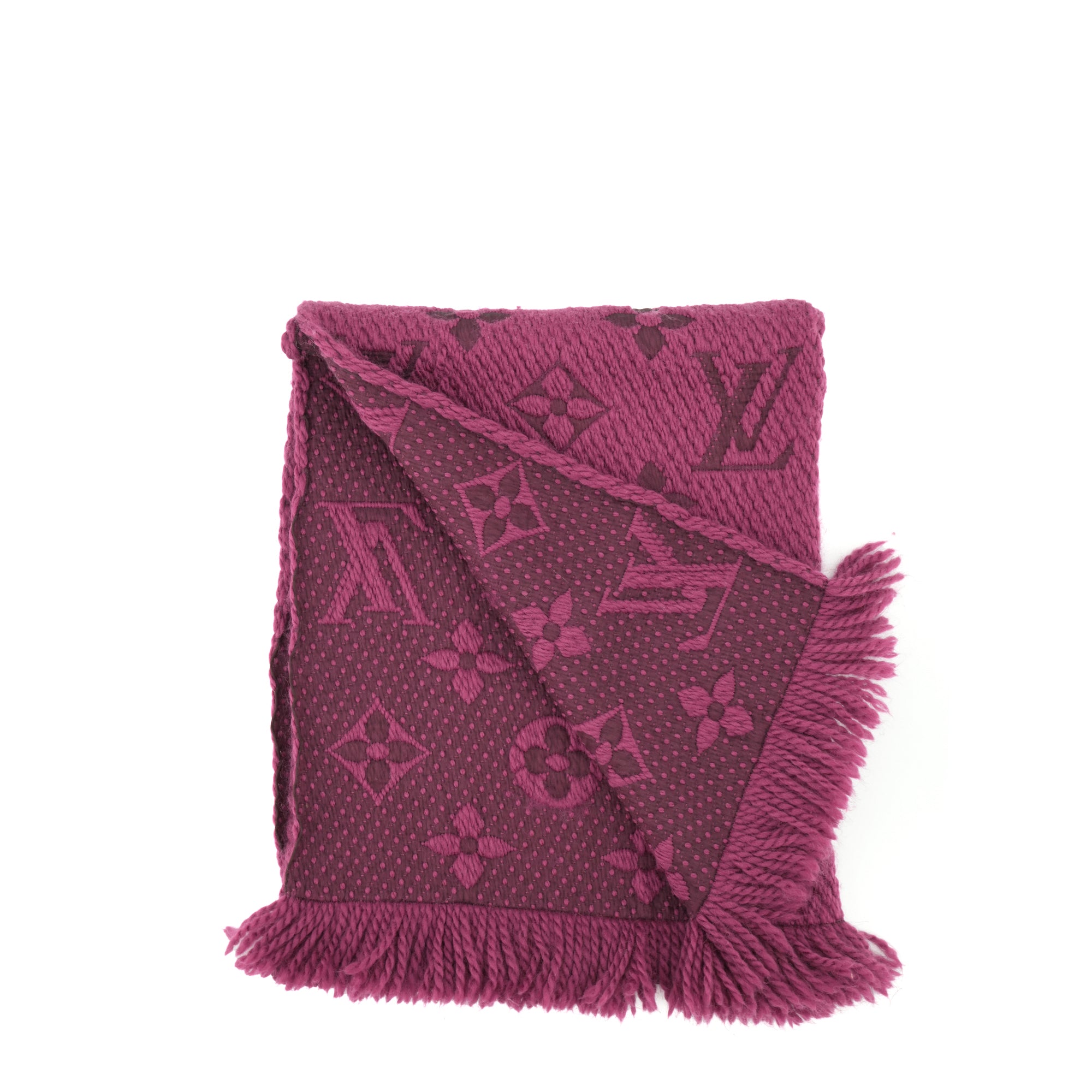 LOUIS VUITTON - Louis Vuitton Logomania scarf in purple wool