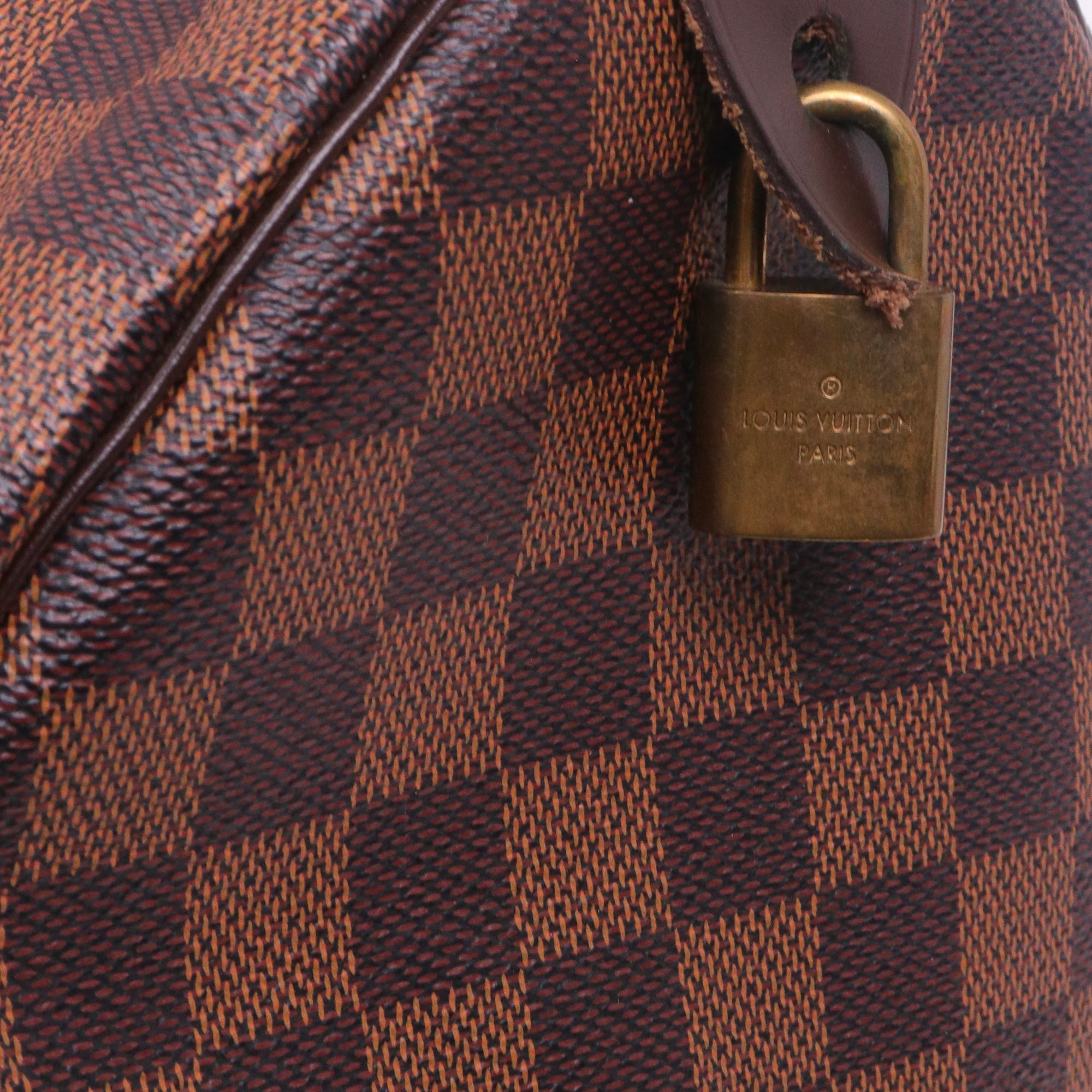 LOUIS VUITTON - Sac à main Speedy 35 Louis Vuitton en toile damier ébène