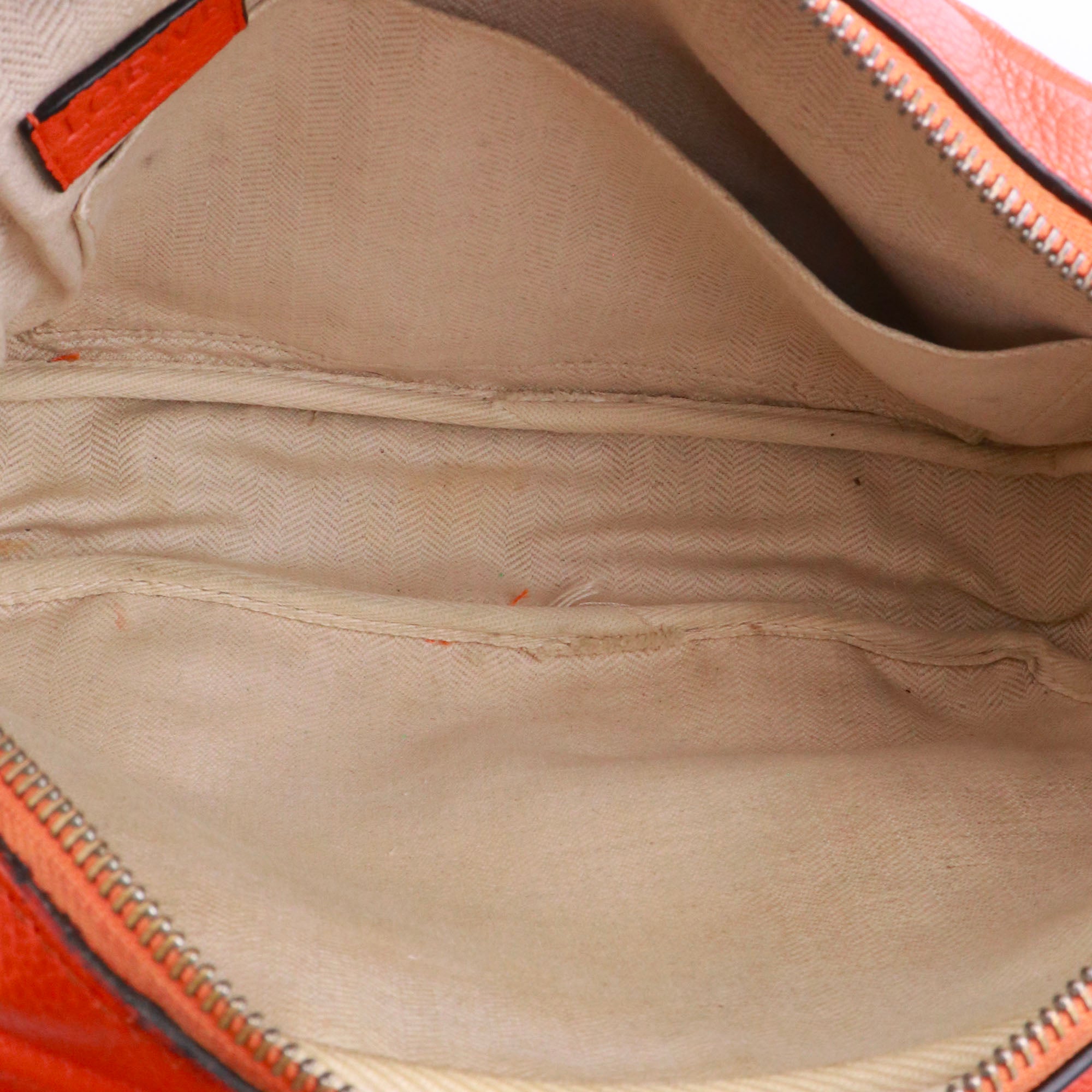 LOEWE - Sac à bandoulière Military Messenger XS Loewe en cuir grainé orange