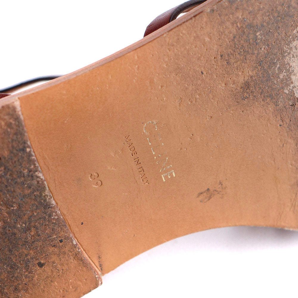 CELINE - Sandales Triomphe en cuir (T39)