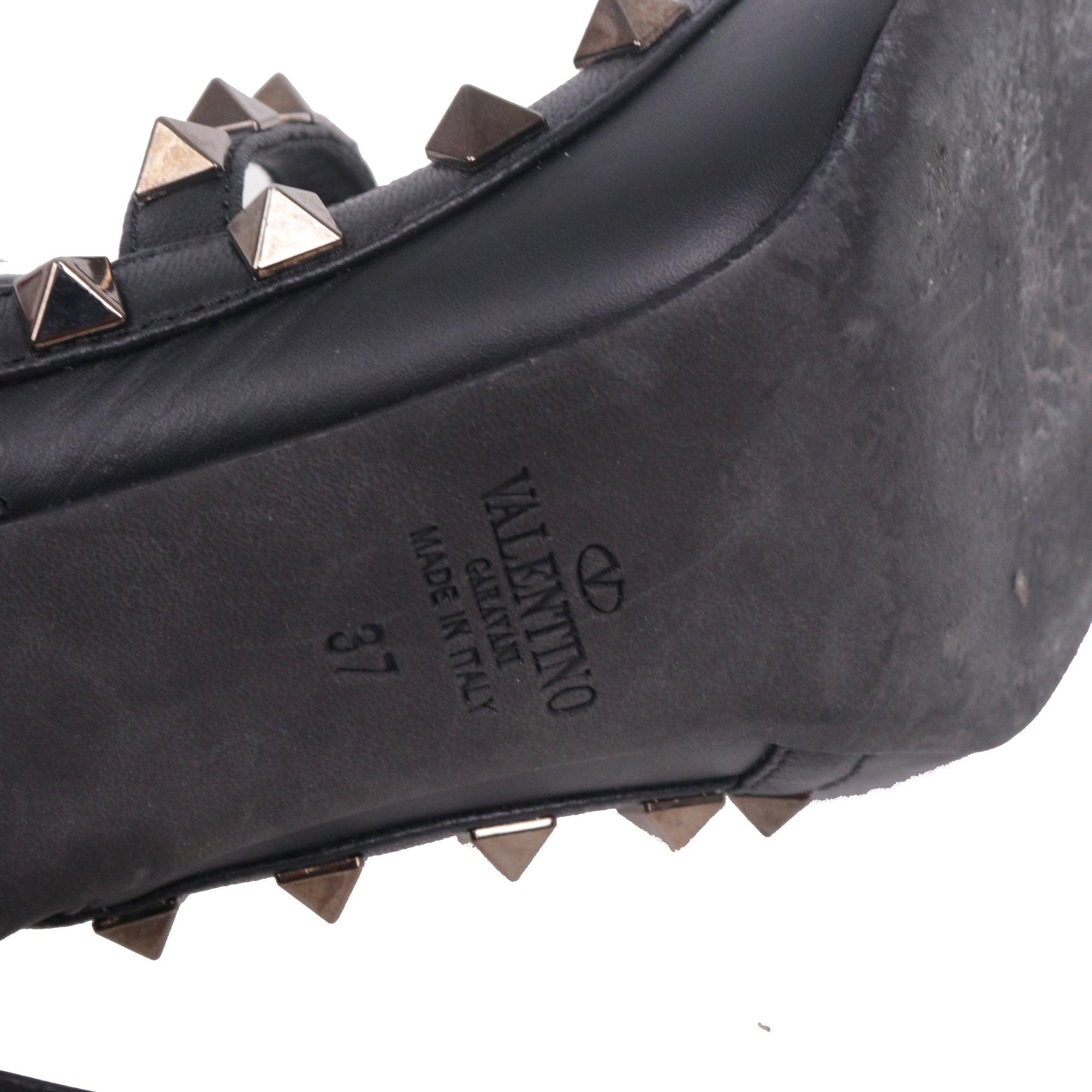 VALENTINO - Escarpins Rockstud Valentino en cuir noir (T37)