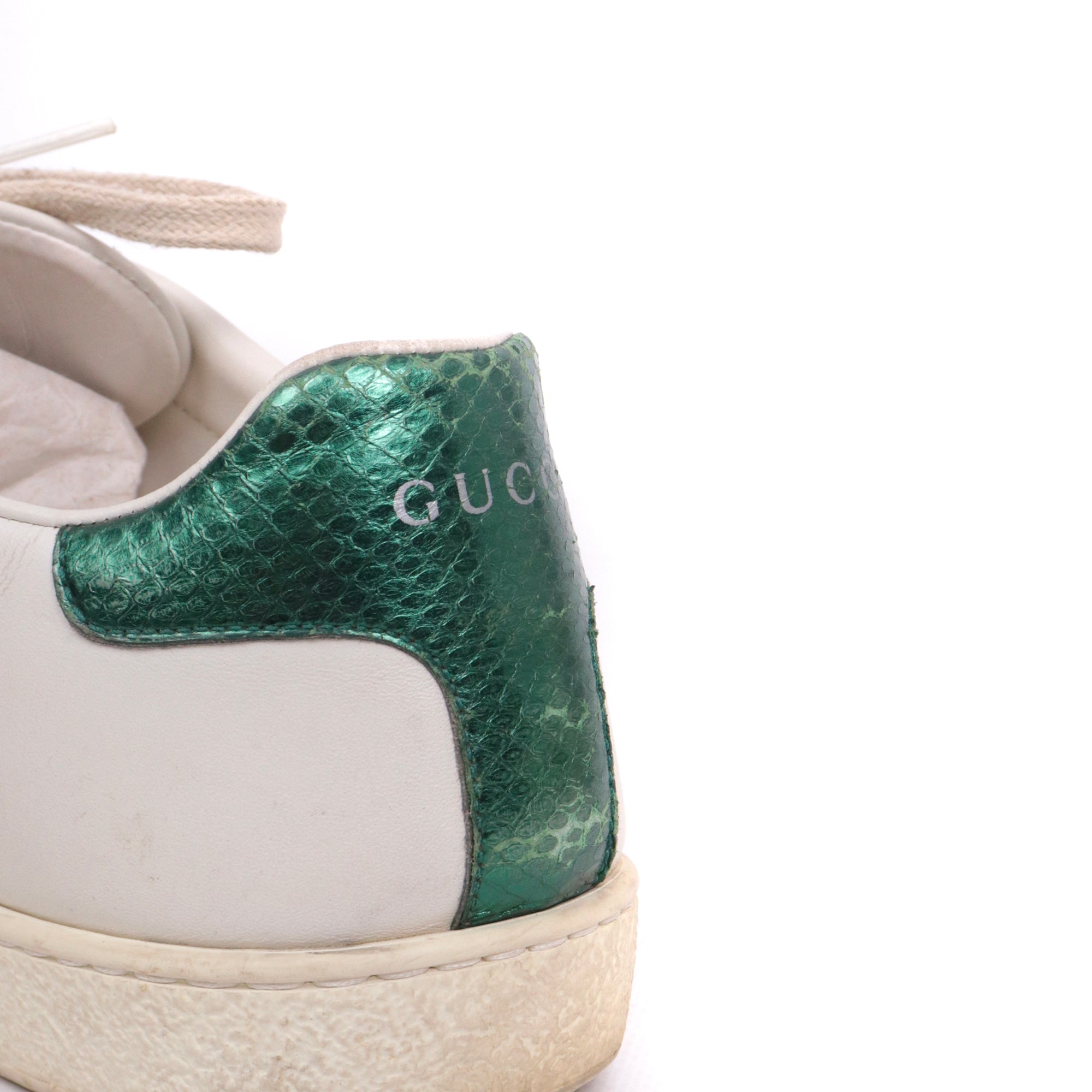 GUCCI - Sneakers Ace Gucci en cuir blanc (T38.5)