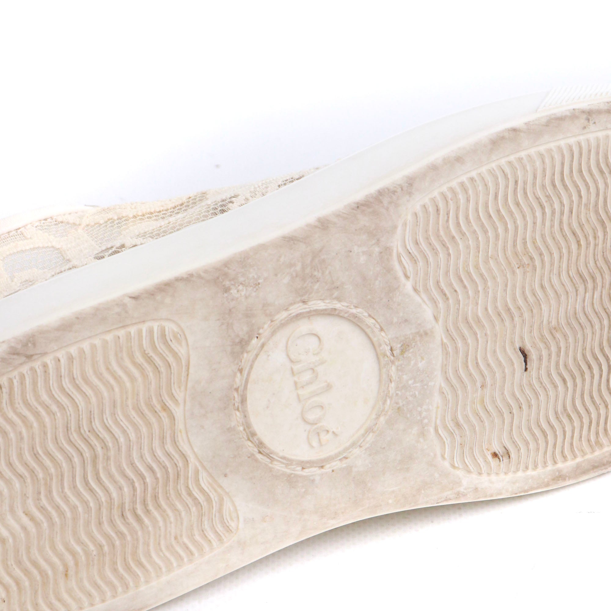 CHLOÉ - Lauren sneakers in beige canvas (T35)
