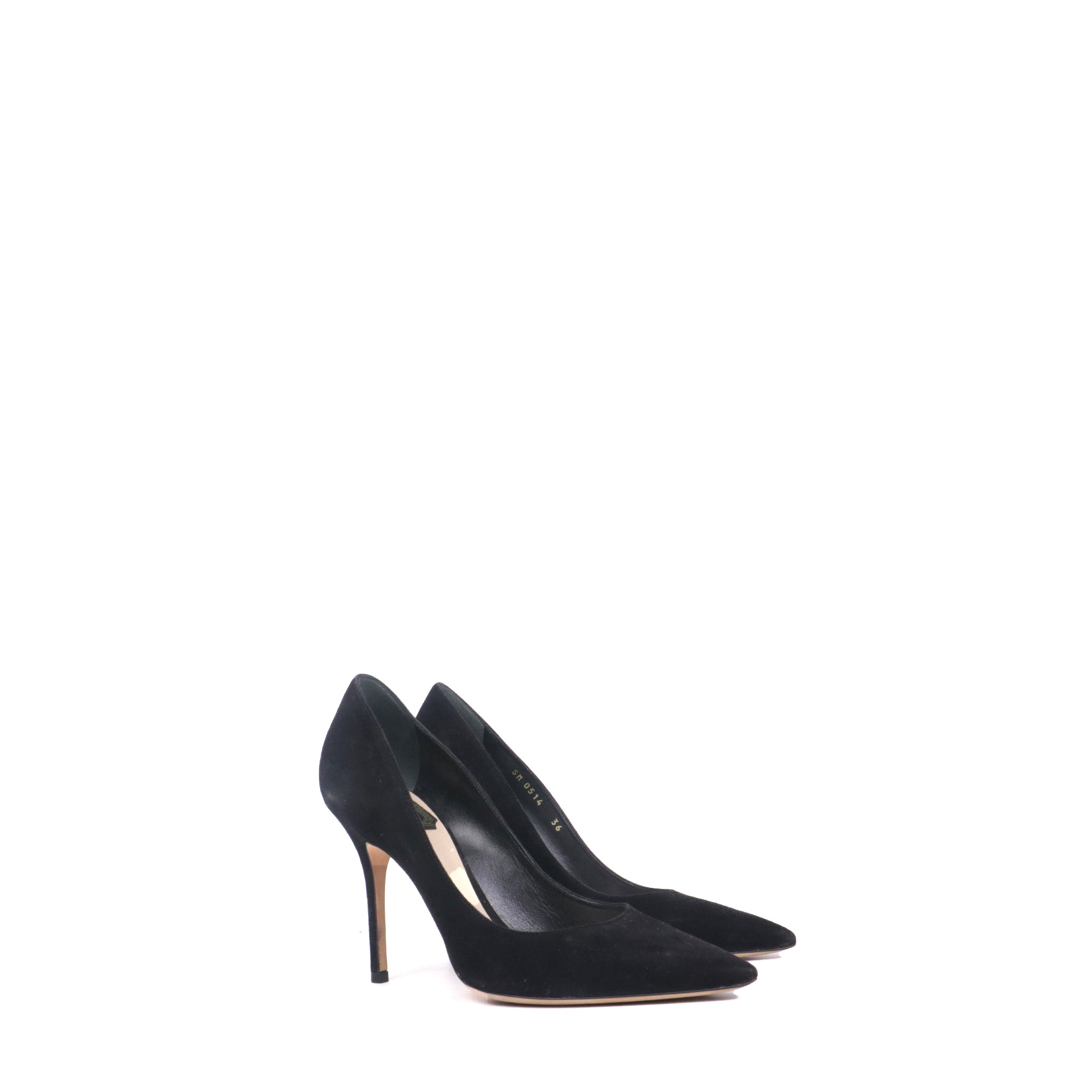 DIOR - Escarpins Dior en daim noir (T36)