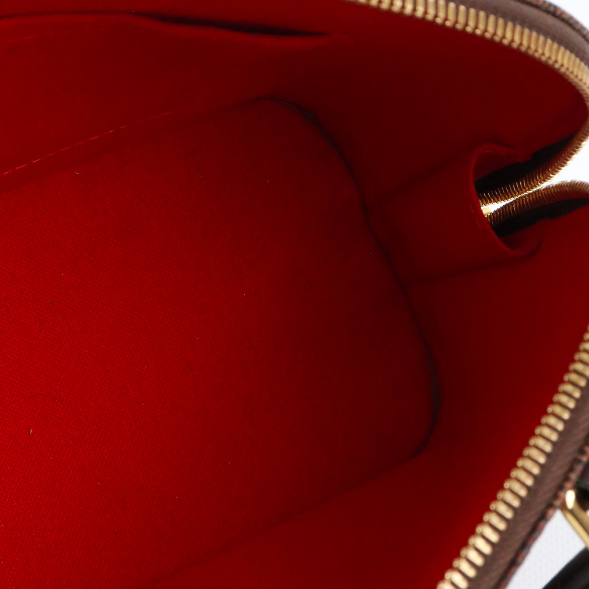 LOUIS VUITTON - Sac à bandoulière Alma BB Louis Vuitton en toile damier ébène