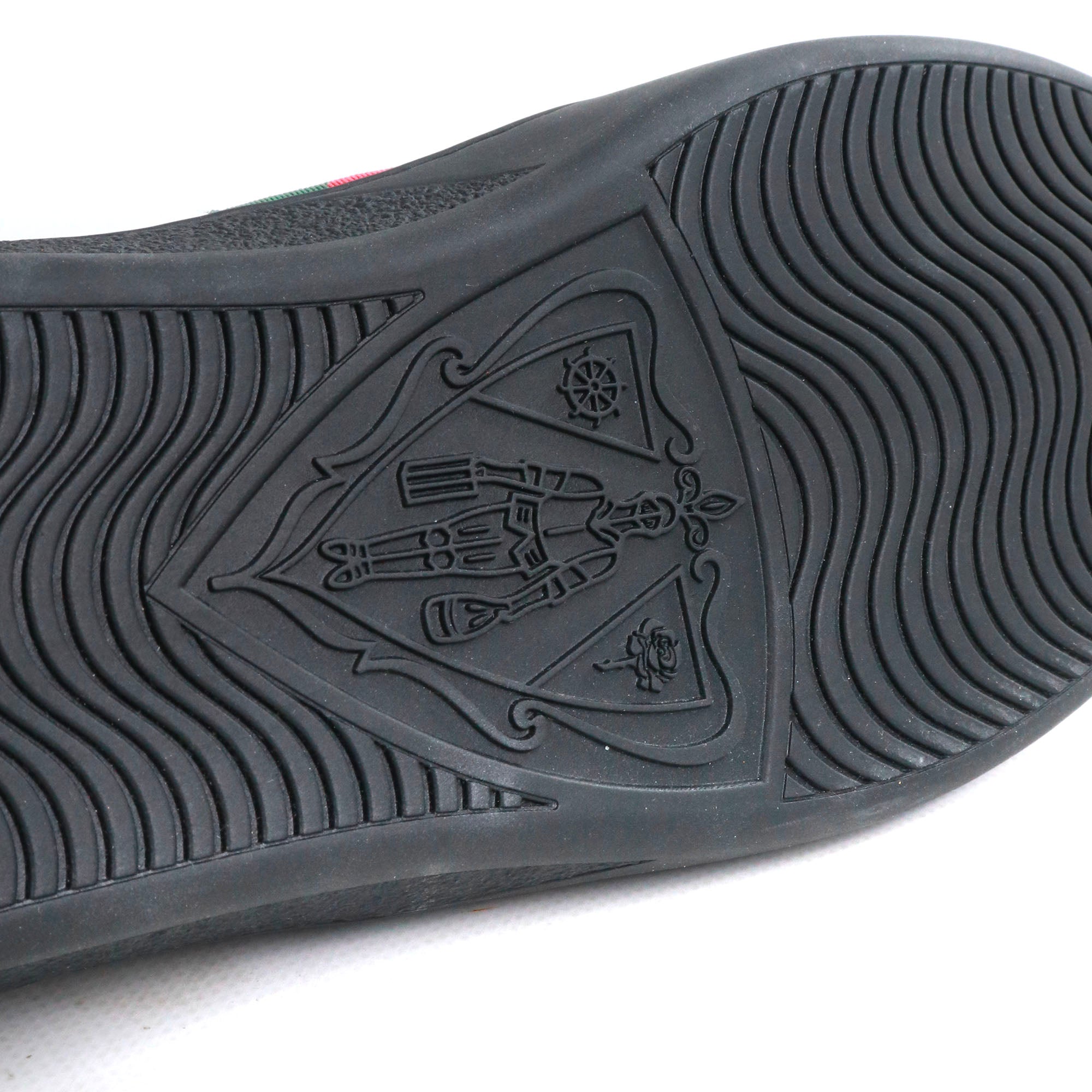 GUCCI - Sneakers Ace Gucci en cuir noir et bande web (T42)