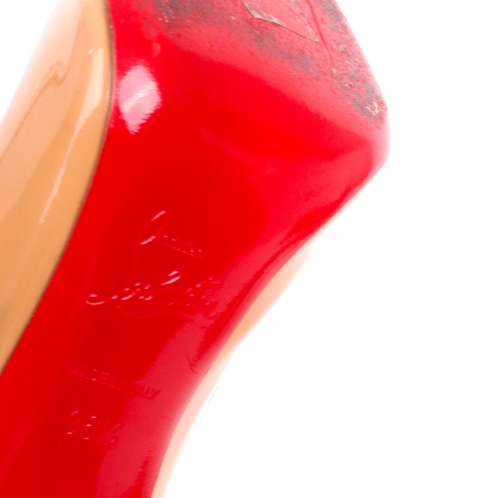 LOUBOUTIN - Louboutin So Kate pumps in black smooth leather and silver studs (T38)