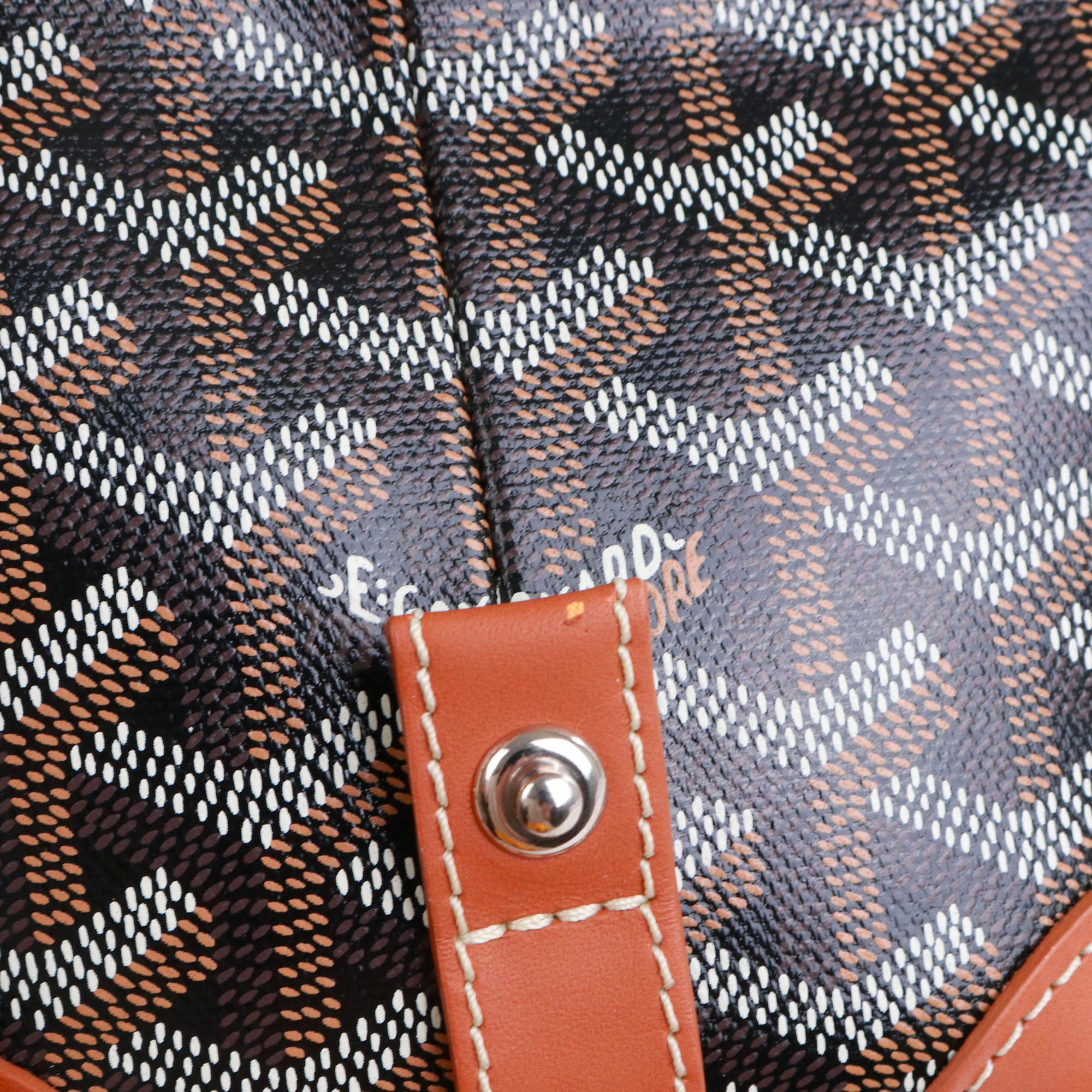 GOYARD - Belvédère PM shoulder bag in coated canvas and yellow leather