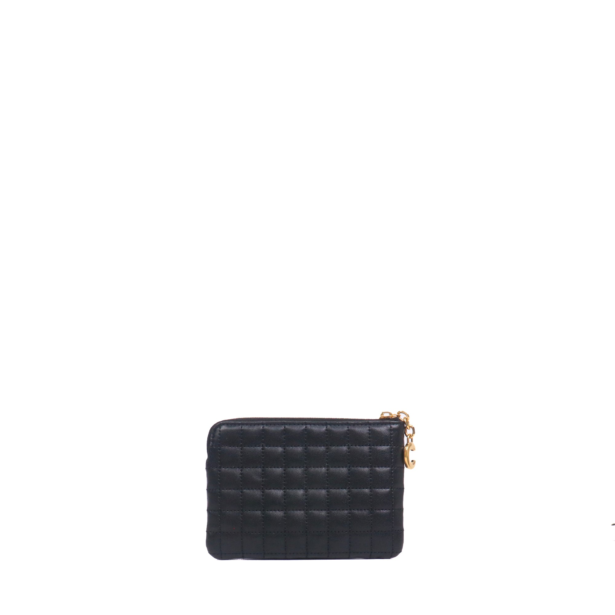 CELINE - Porte-monnaie C Charm Celine en cuir noir