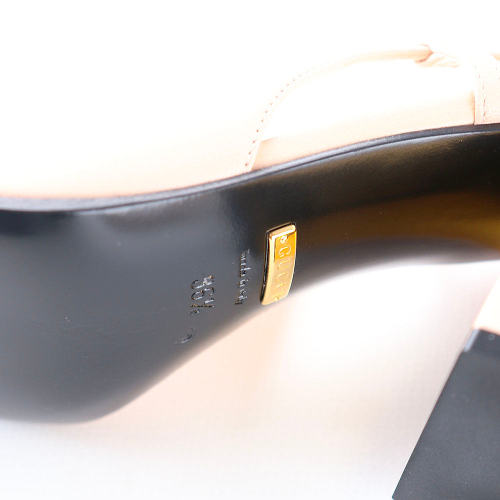 GUCCI - Sandales à talon Horsebit en cuir beige (T36,5)