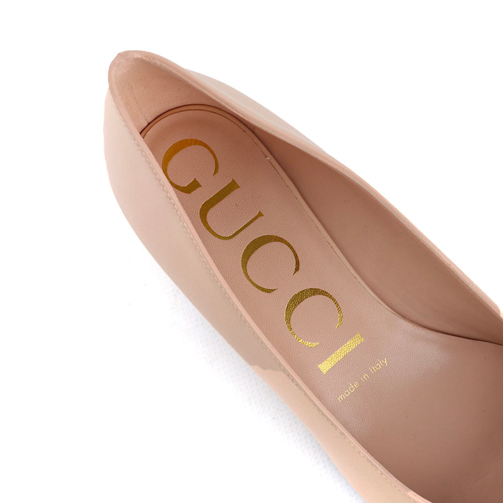 GUCCI - Mules à talon Ballet Flat en cuir beige (T36,5)