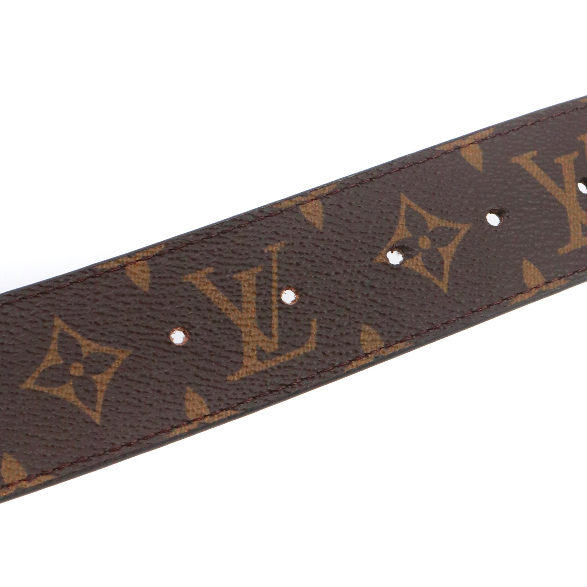 LOUIS VUITTON - Ceinture LV Initiales Louis Vuitton en toile monogrammée (T90)