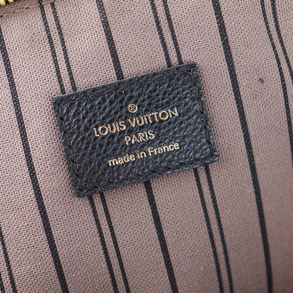 LOUIS VUITTON - Sac à main Marrais en cuir grainé noir