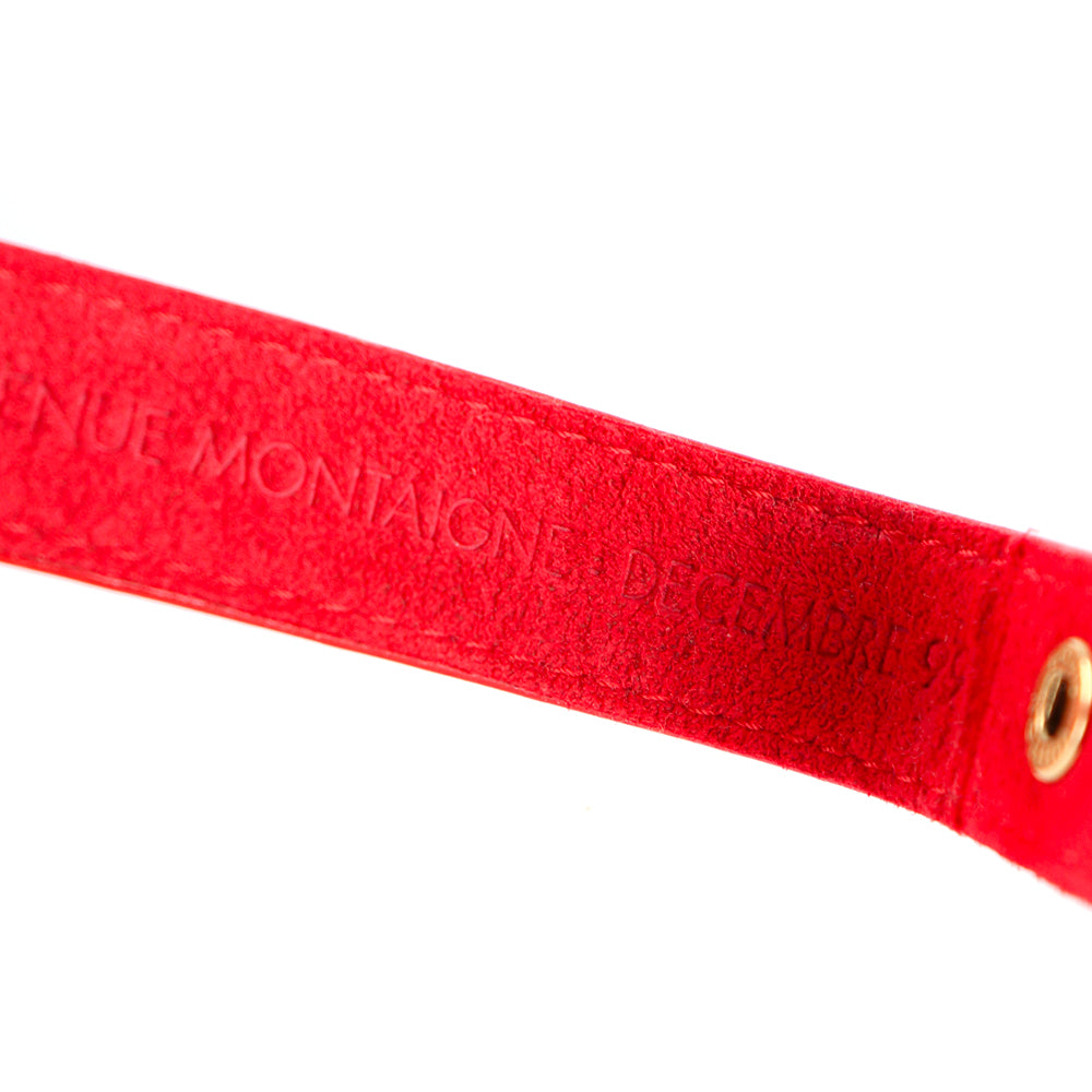 LOUIS VUITTON - Bracelet en cuir verni empreinte rouge