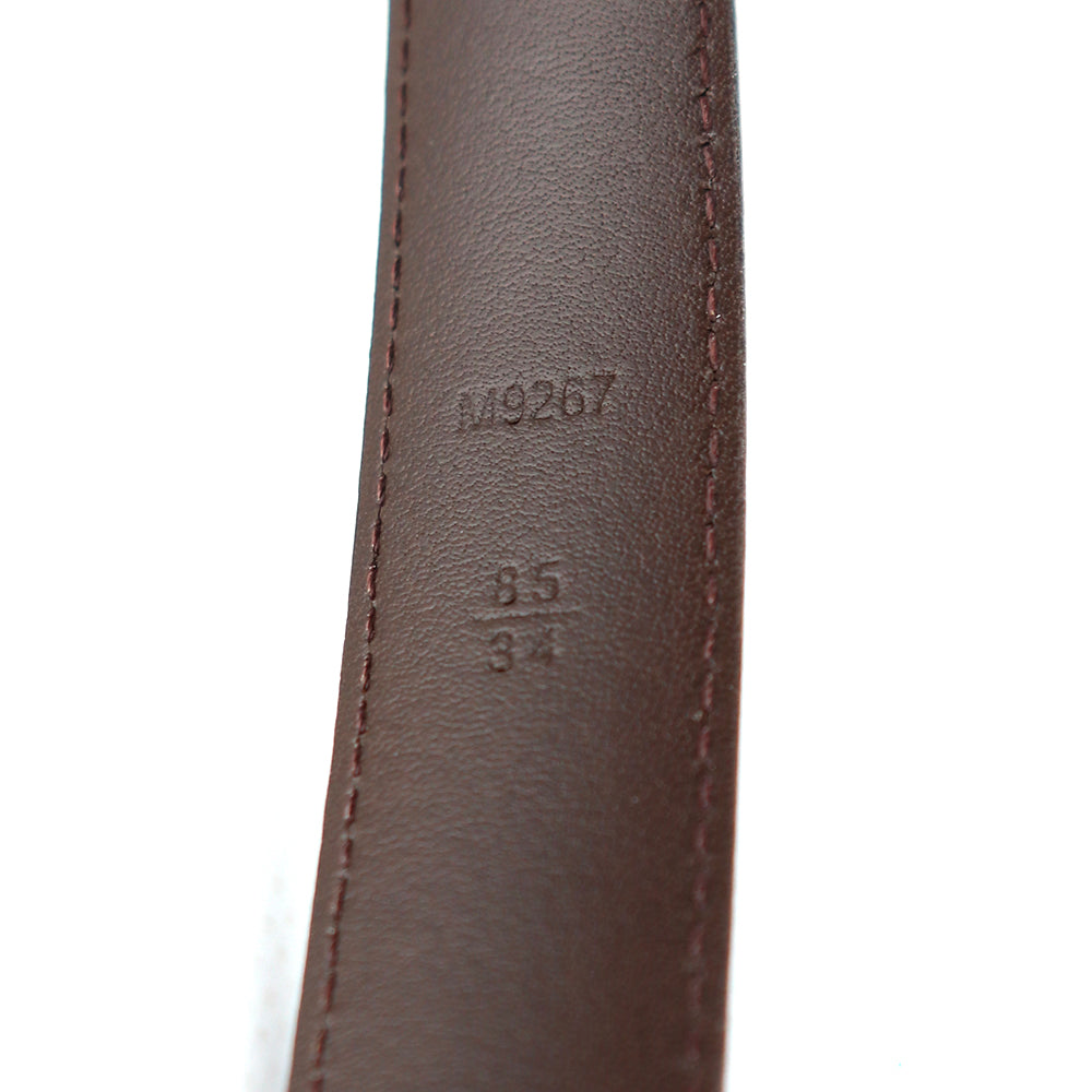 LOUIS VUITTON - Ceinture fine en toile damier ébène (T85)