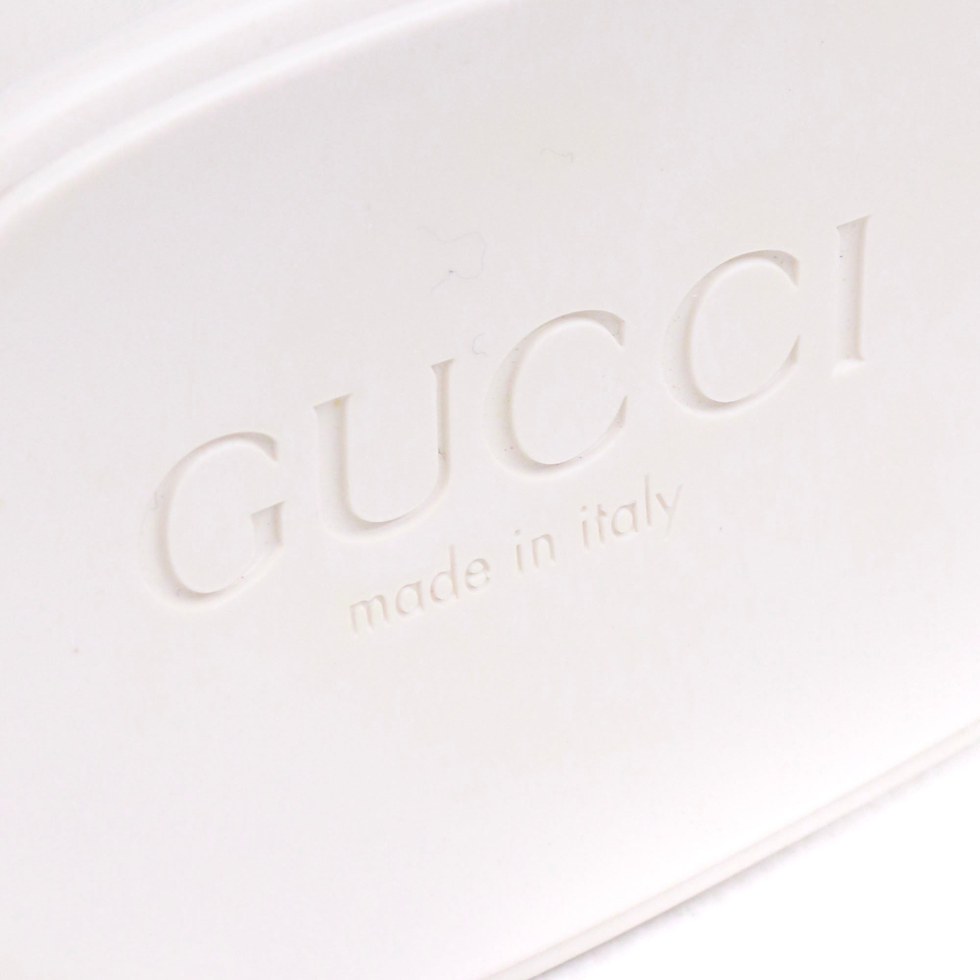 GUCCI - Sandales à talon Gucci en caoutchouc blanc (T35)