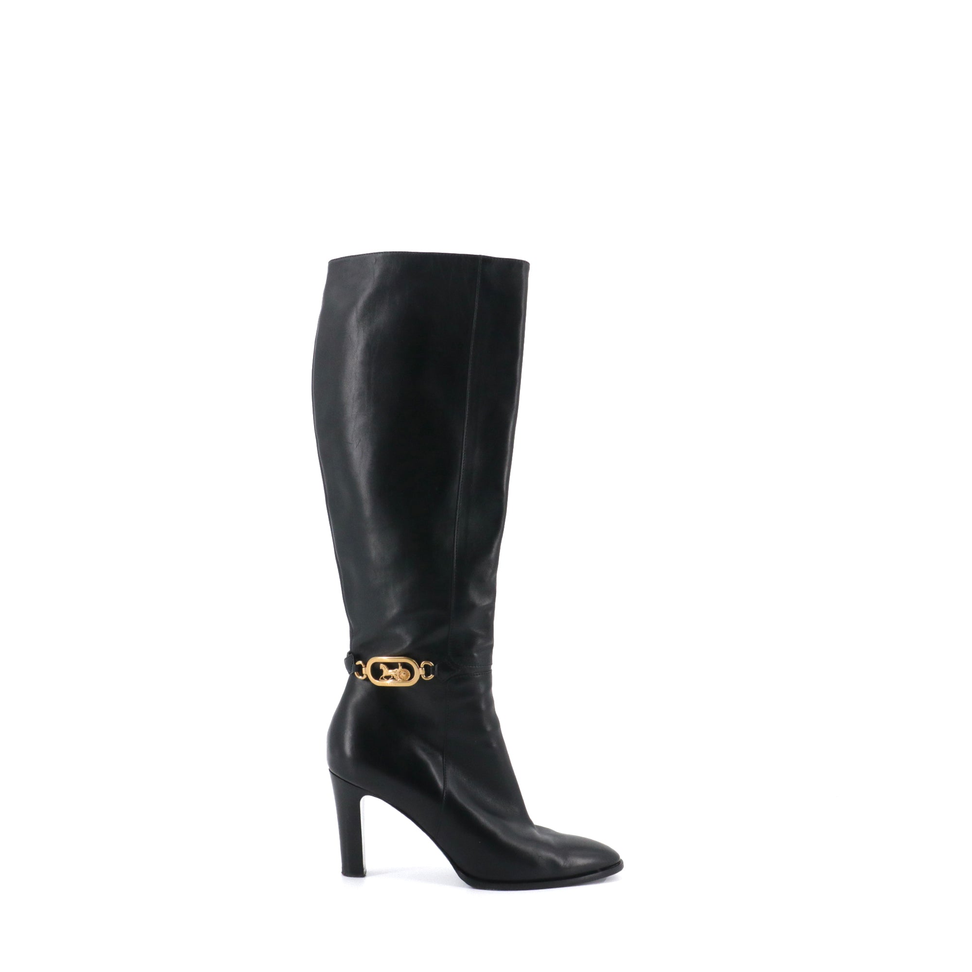 CELINE - Céline Bulky boots in black nylon and leather (T39)