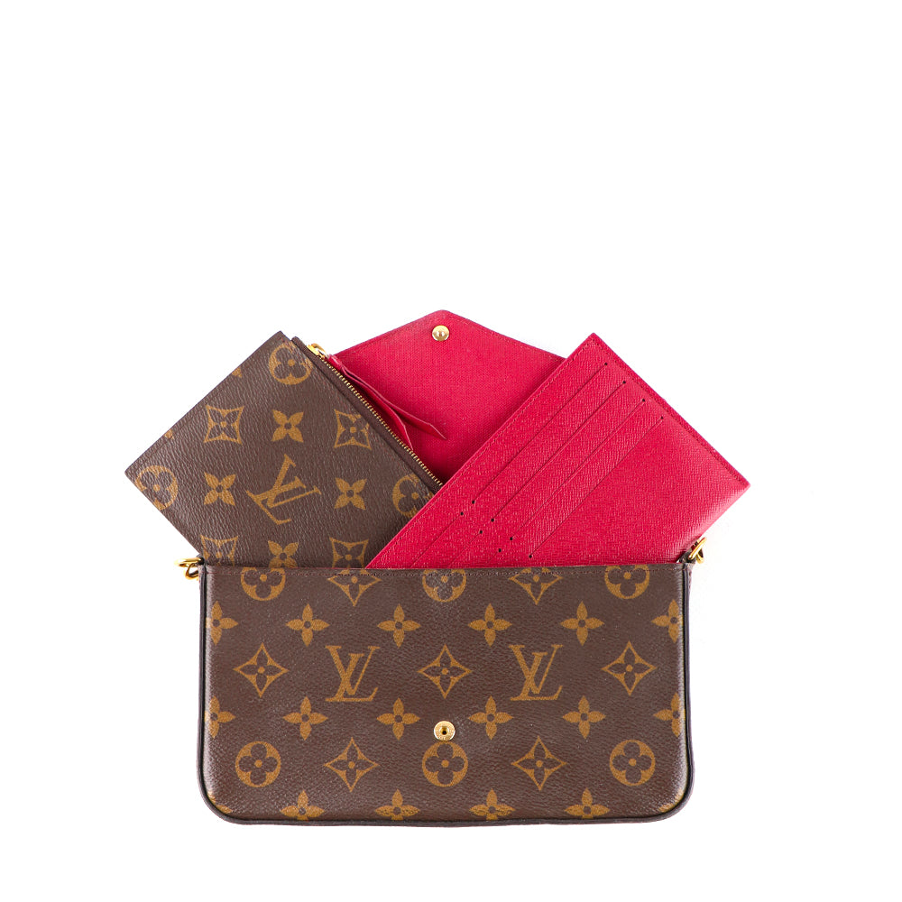 LOUIS VUITTON - Felicie clutch in monogram canvas