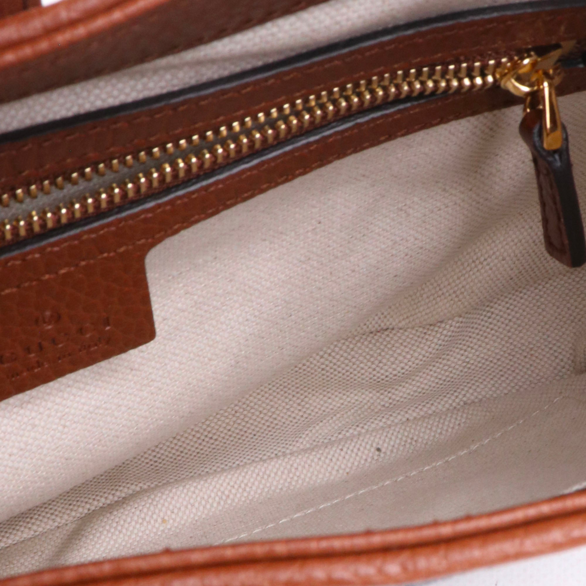 GUCCI - Sac à bandoulière Jackie 1961 Gucci petite taille en denim et cuir grainé marron