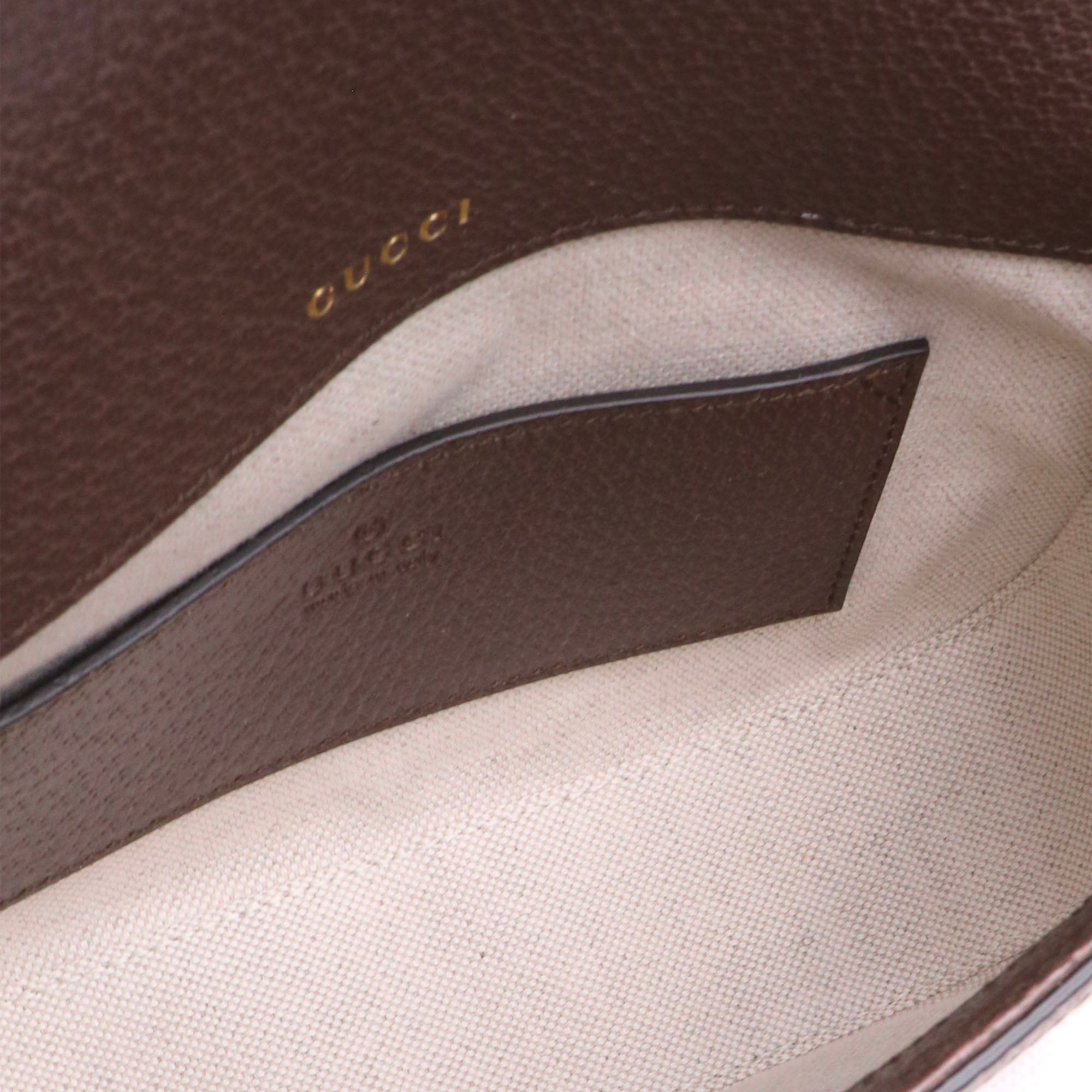 GUCCI - Small Gucci Jackie 1961 shoulder bag in denim and brown grained leather