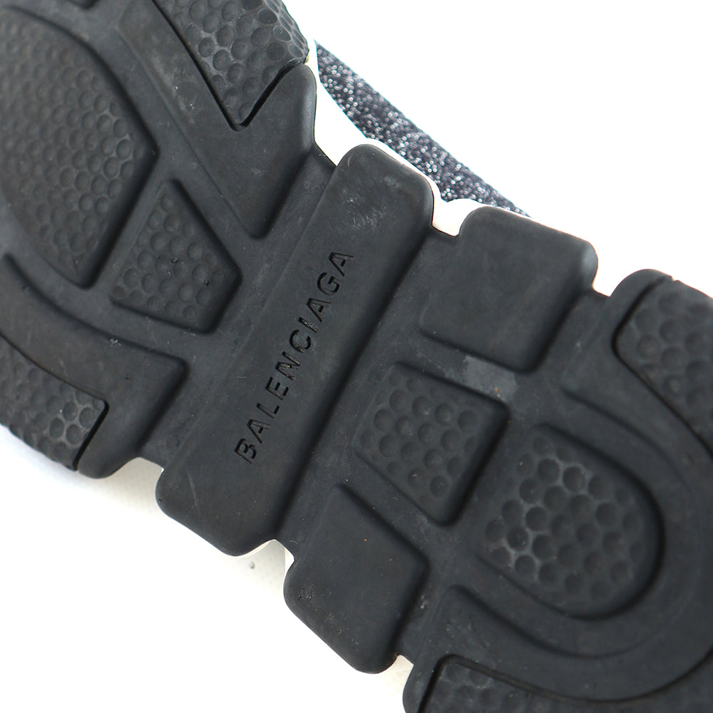 BALENCIAGA - Sneakers Speed en toile noire à paillettes (T39)