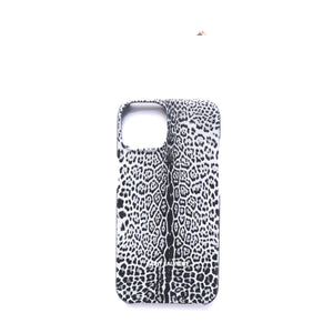 SAINT LAURENT - Coque de téléphone Saint Laurent imprimé léopard blanc (iPhone 13/13 pro)