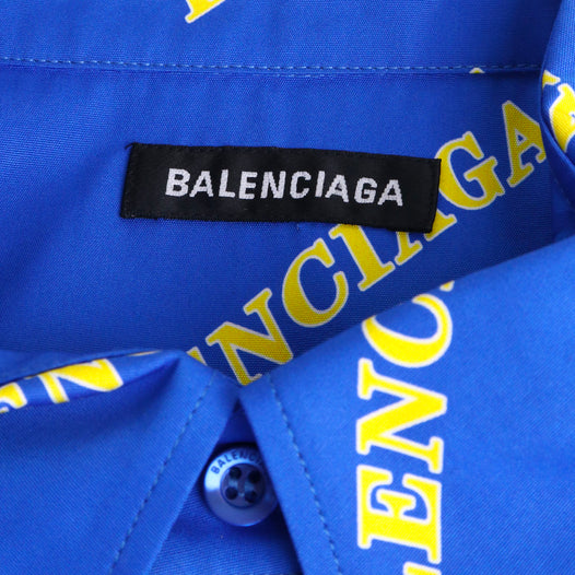 BALENCIAGA - Chemise manches courtes Balenciaga oversize avec monogramme (T39)