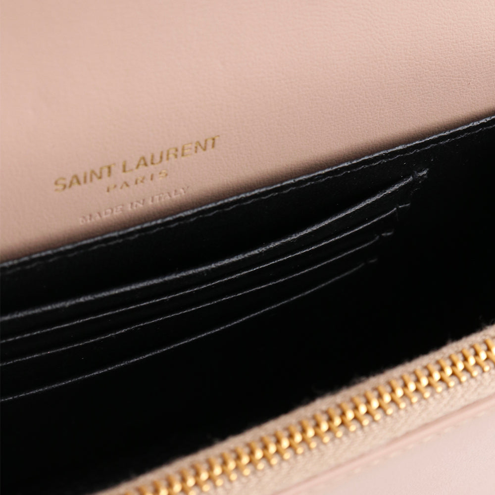 SAINT LAURENT - Kate belt bag in nude smooth leather