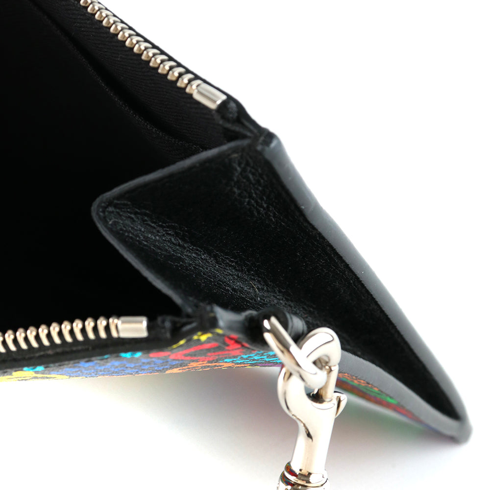 GUCCI - Multicolor monogram leather clutch