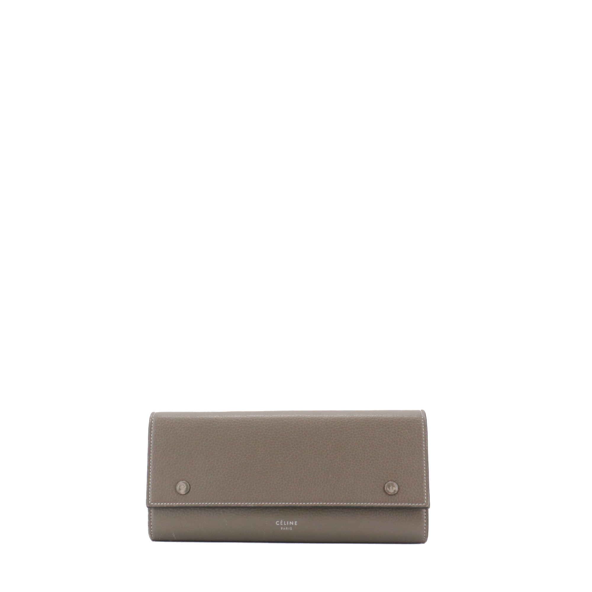CELINE - Large wallet in grained calfskin