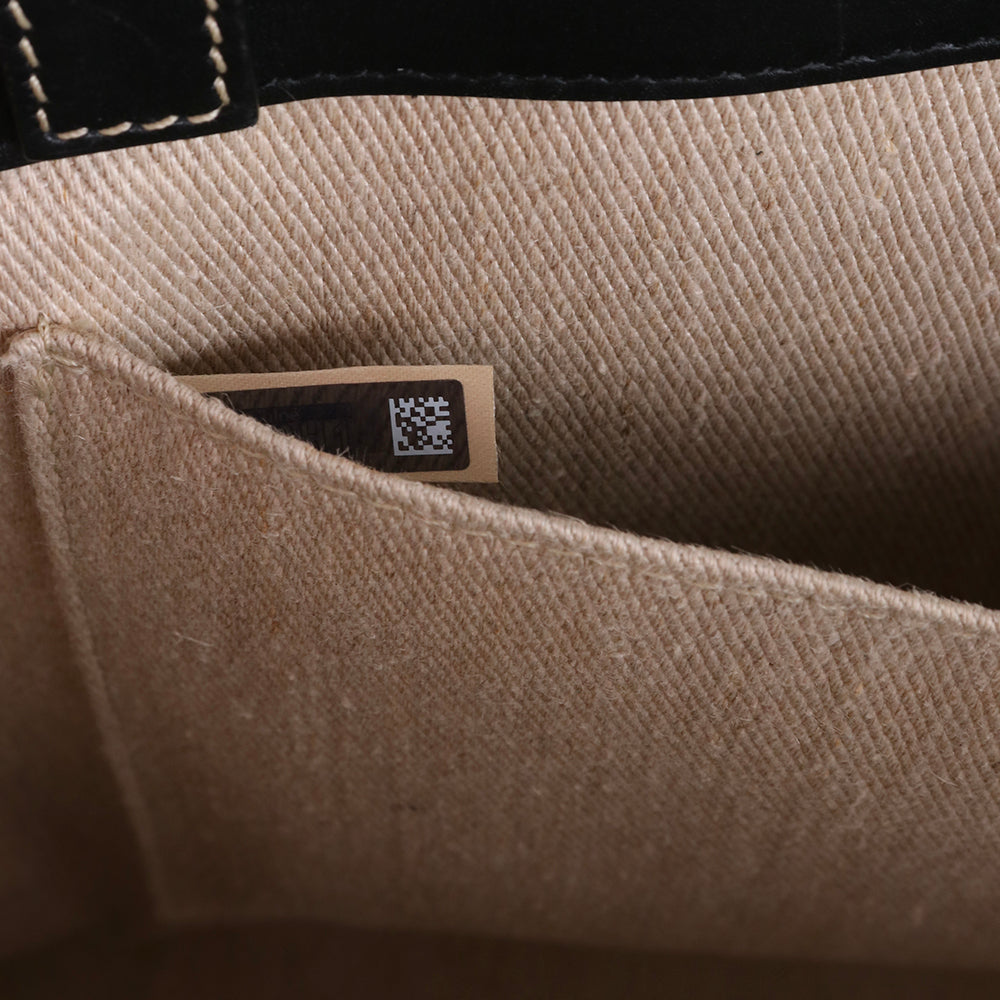 CHLOÉ - Large model Woody shopping bag in black leather