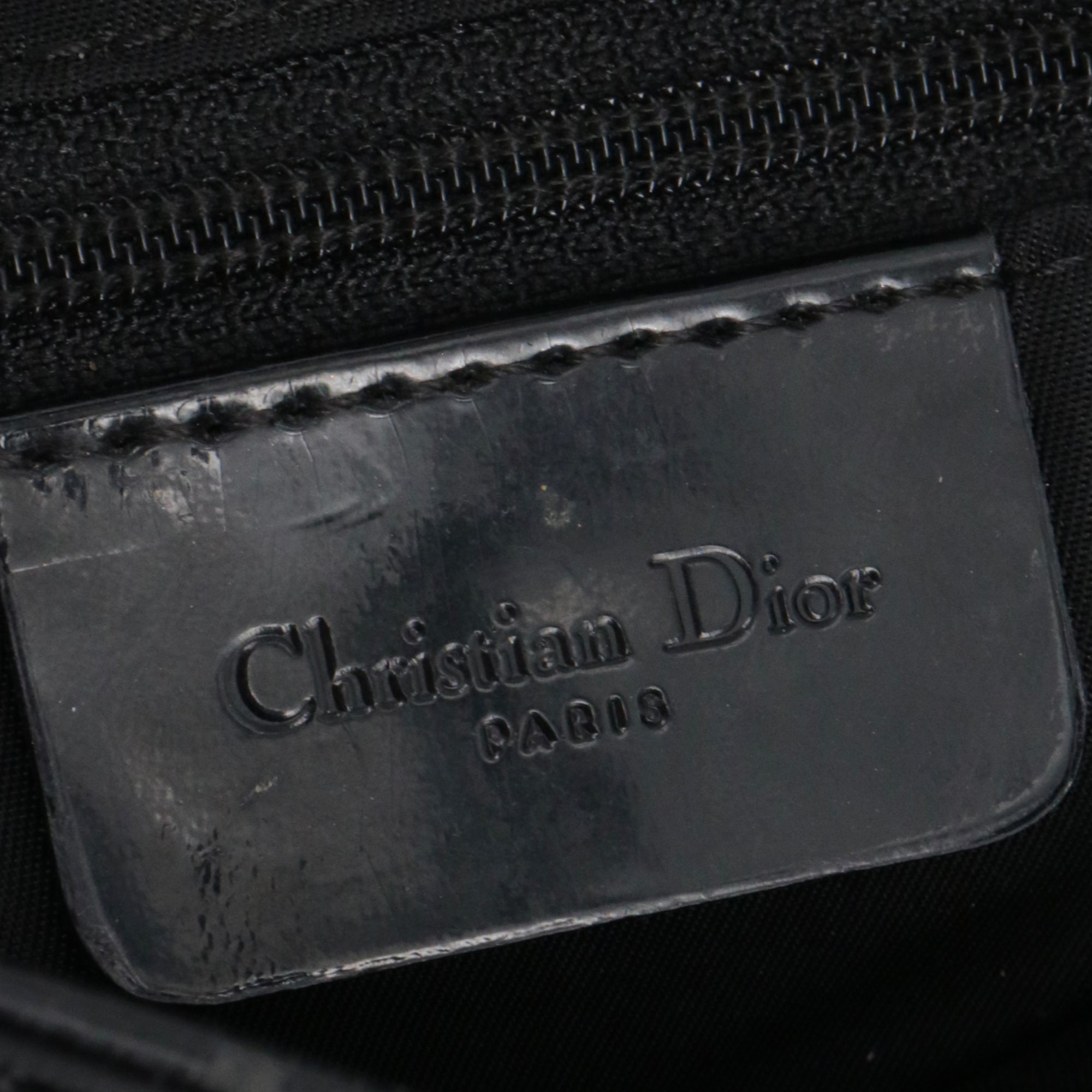 DIOR - Sac à épaule Saddle Vintage Dior en toile noire