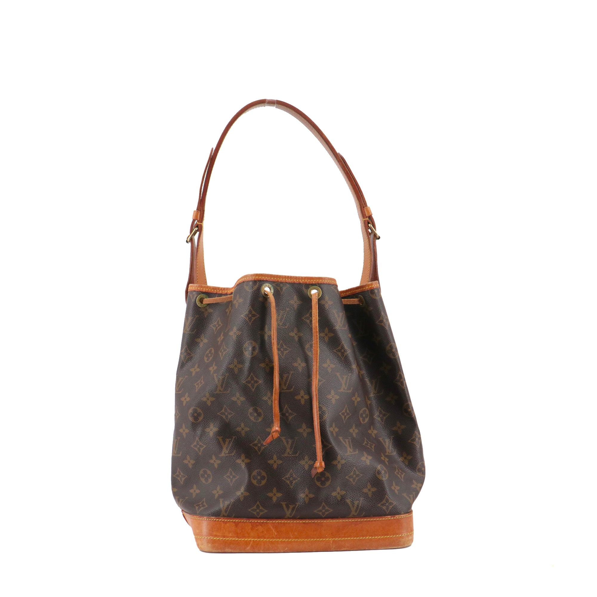 LOUIS VUITTON - NéoNoé shoulder bag in monogram canvas and poppy red leather