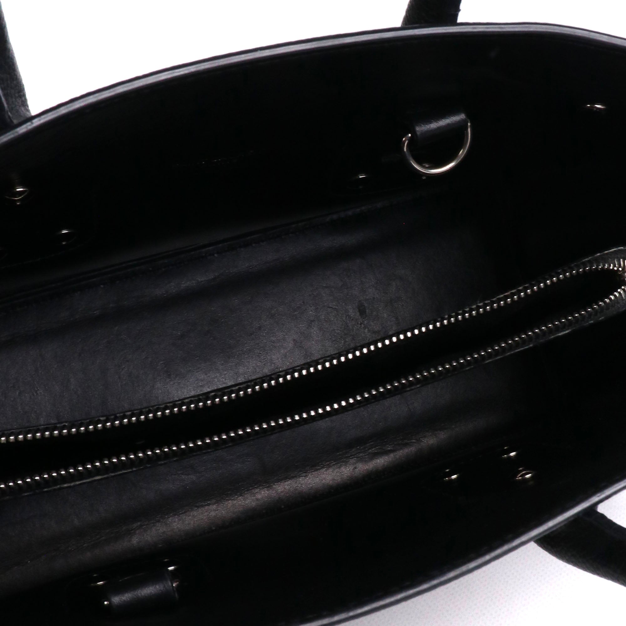 SAINT LAURENT - Nano day bag in gray grained leather